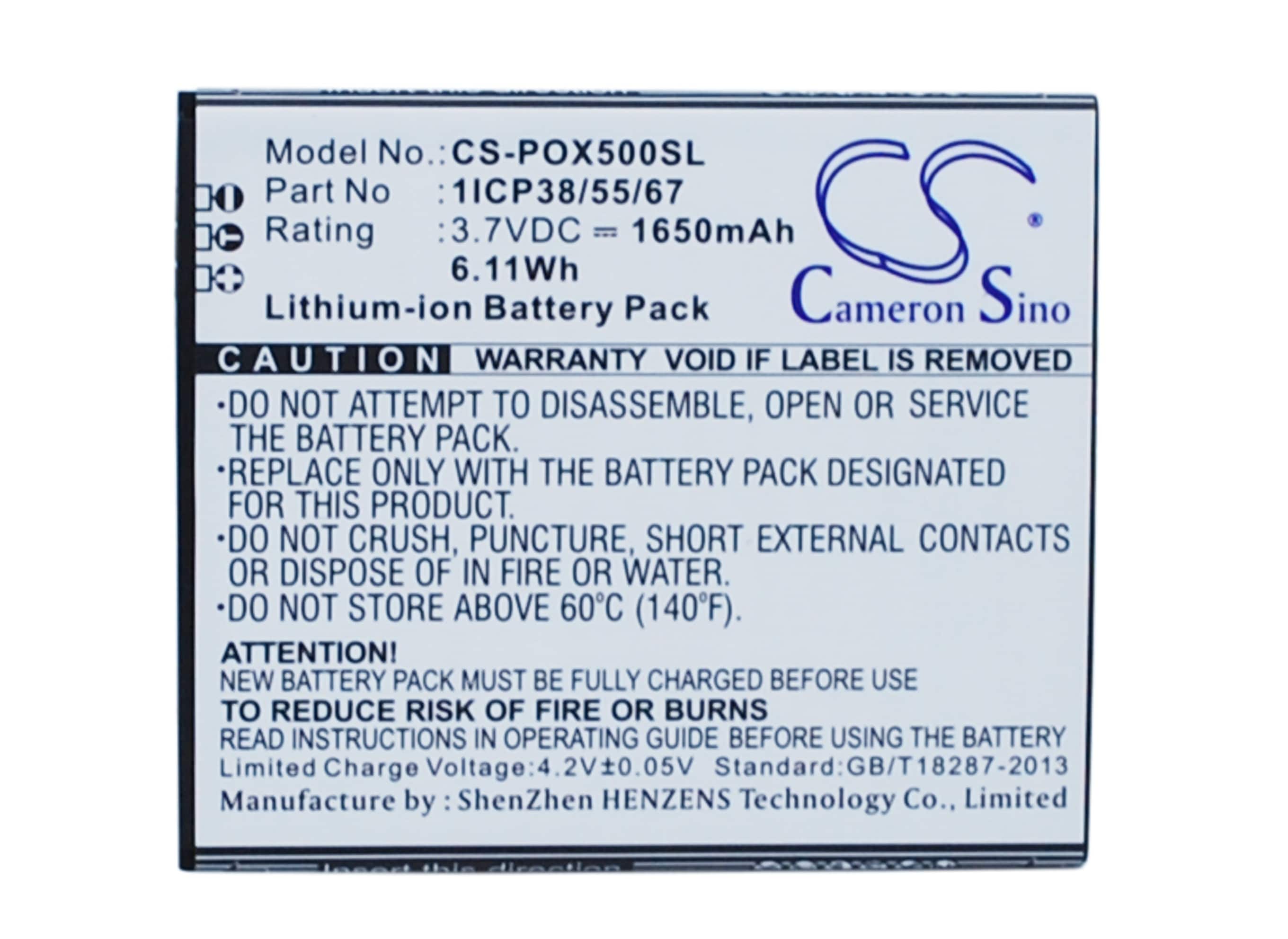 Batteri for smarttelefon, mobil for POSH Orion Pro, X500a