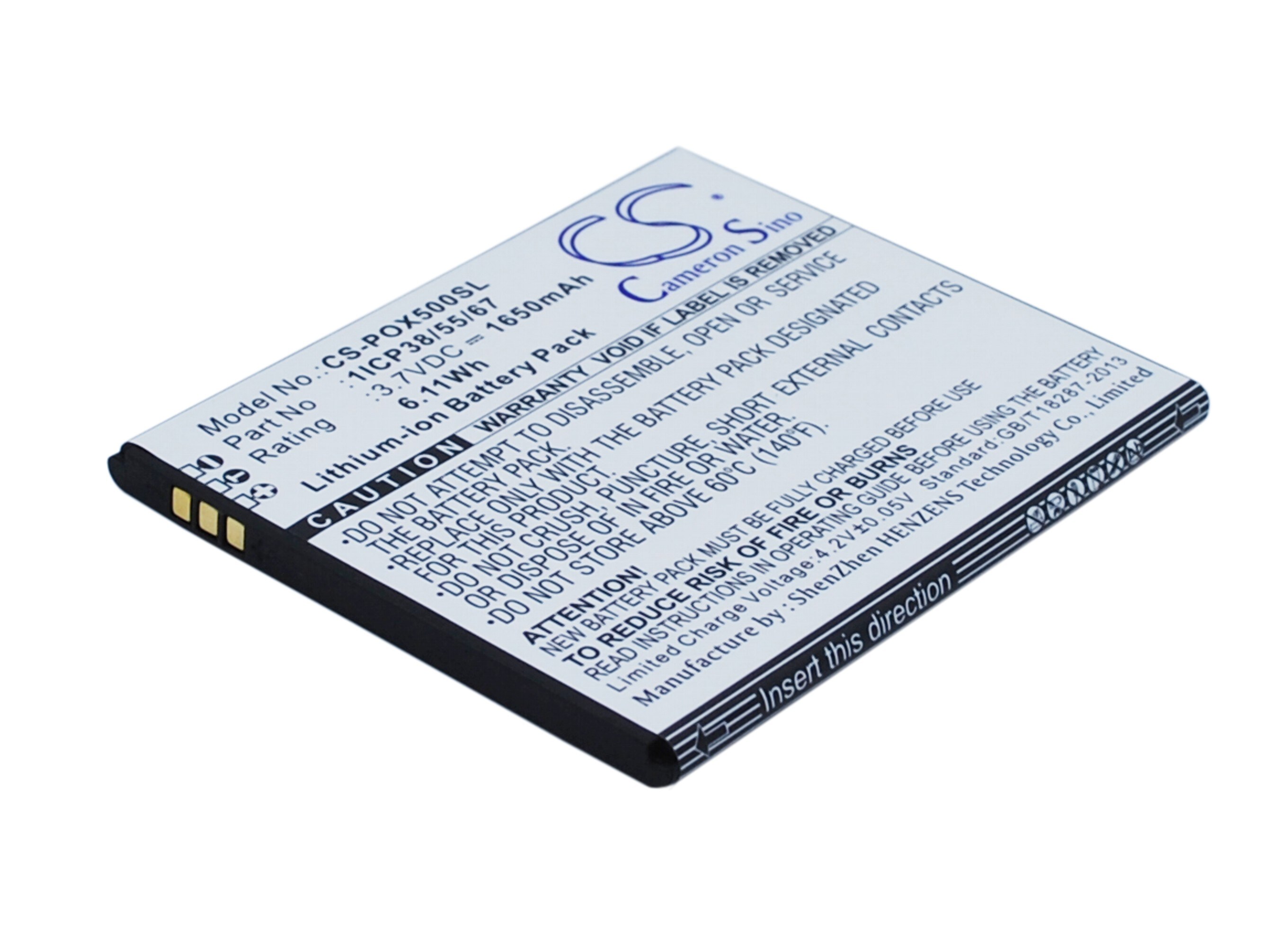 Batteri for smarttelefon, mobil for POSH Orion Pro, X500a