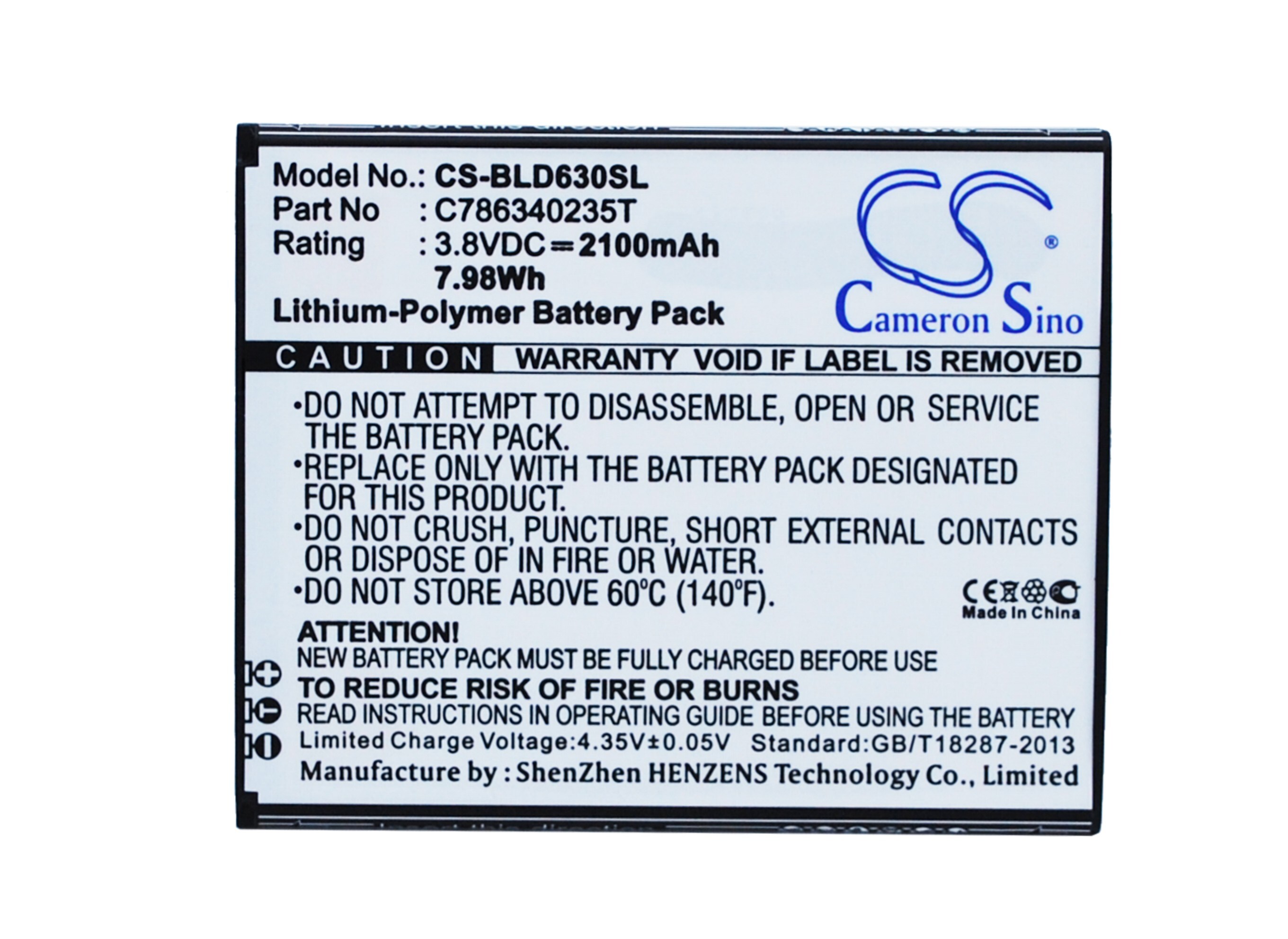 Batteri for smarttelefon, mobil for BLU Studio 5.5S, D630U, D630L
