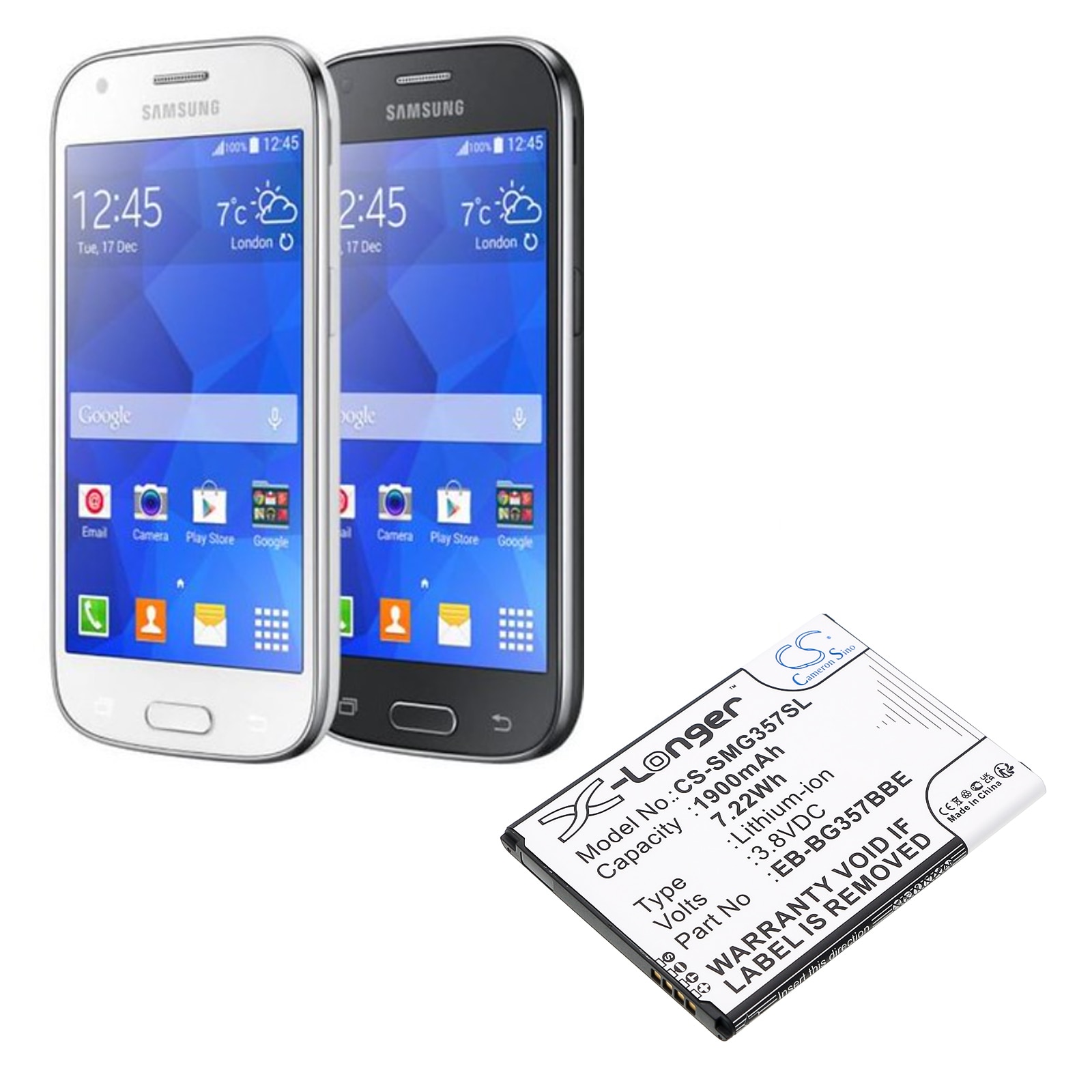 Batteri for SmartPhone, Mobil for Samsung SM-G357M, Galaxy Ace Style LTE, SM-G357FZ og andre.