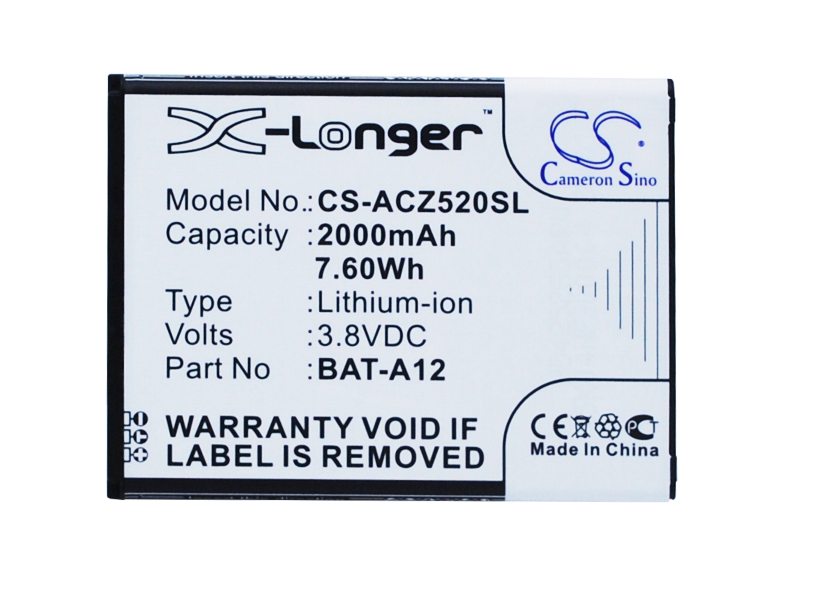 Batteri for SmartPhone, Mobil for Acer Liquid Z520, Liquid Z520 Dual SIM
