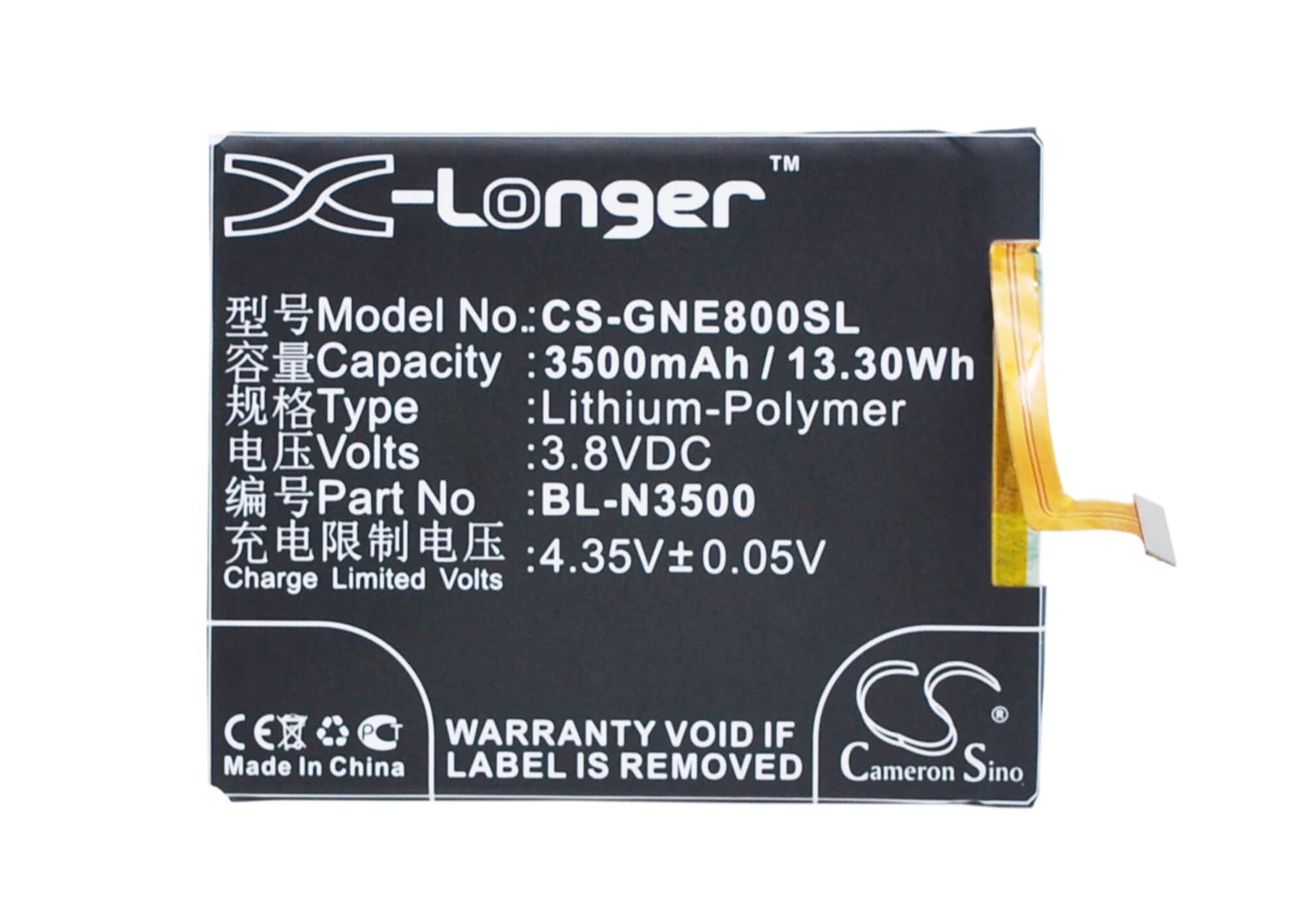 Batteri for smarttelefon, mobil for GIONEE Elife E8, GN9008