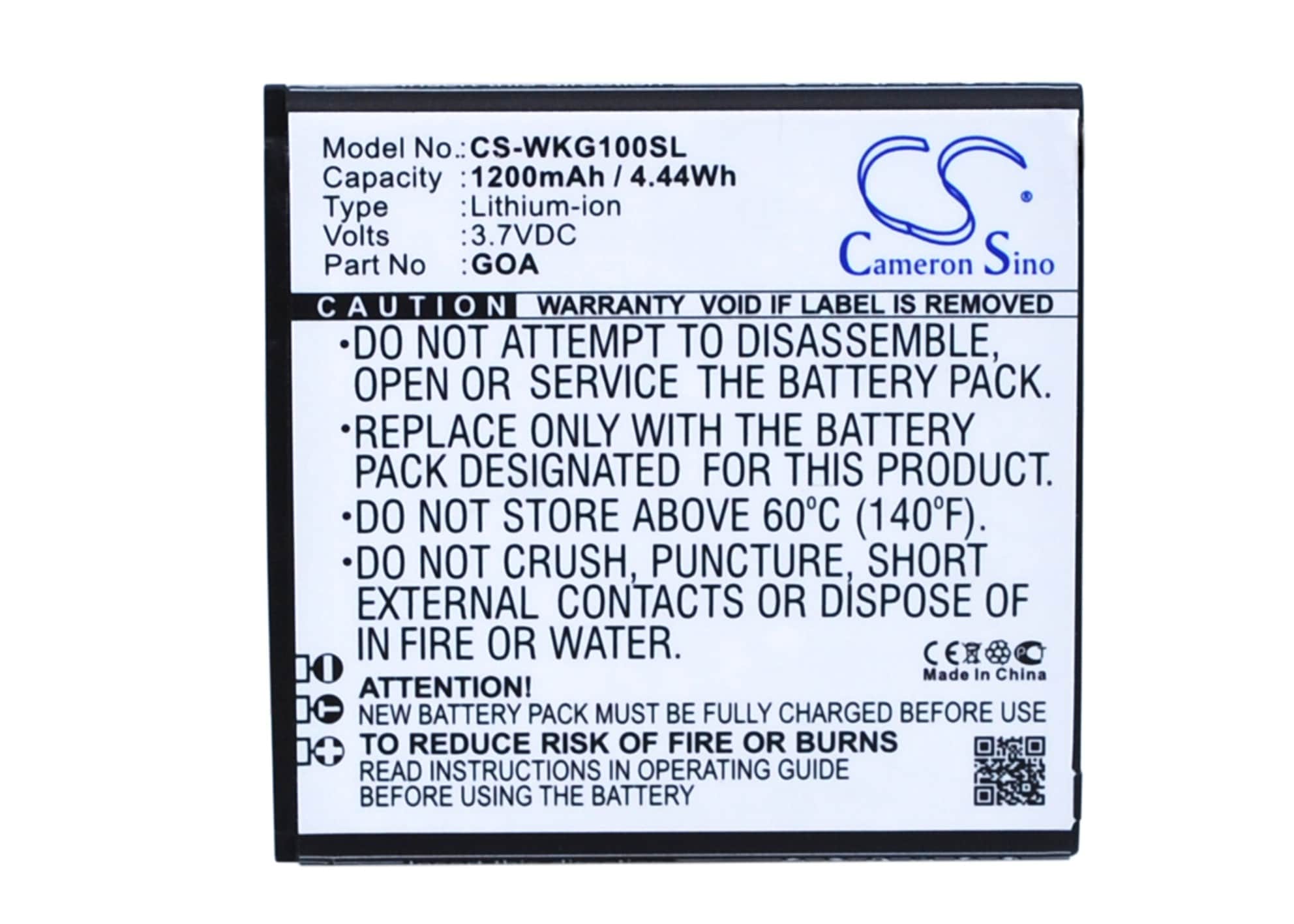 Batteri for SmartPhone, Mobil for WIKO GOA, Sunny, 9662 etc.