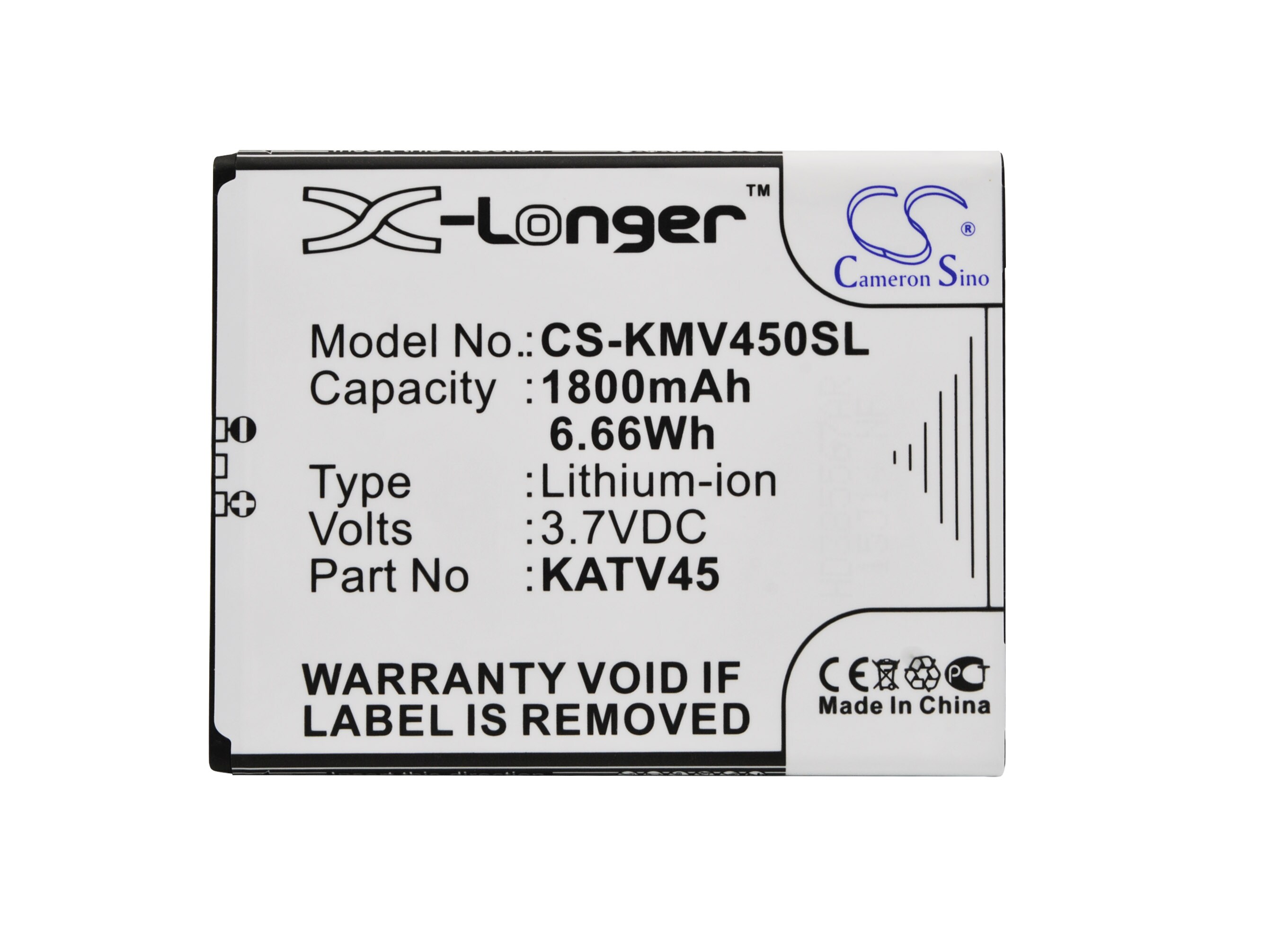 Batteri for SmartPhone, Mobil for KAZAM TV 4.5
