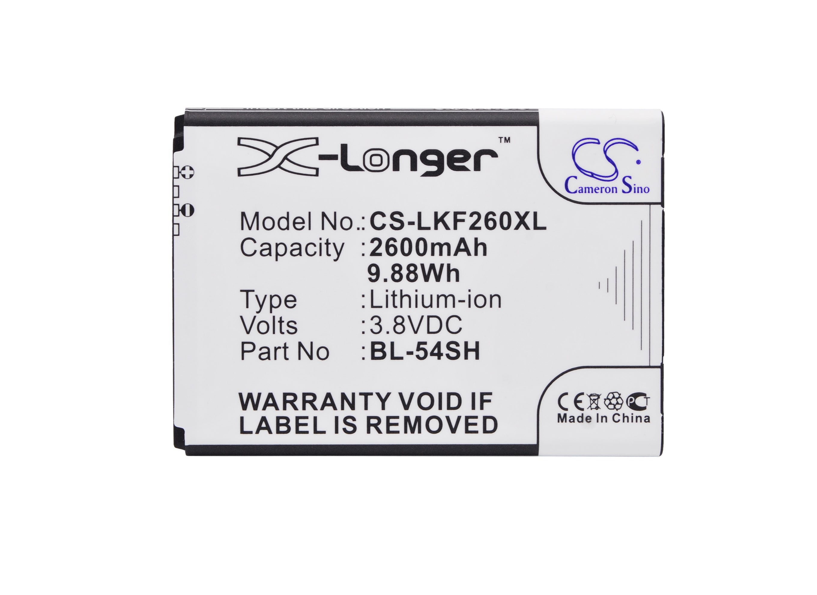 Batteri for SmartPhone, Mobil for LG Optimus LTE III, F260, F260K og andre.
