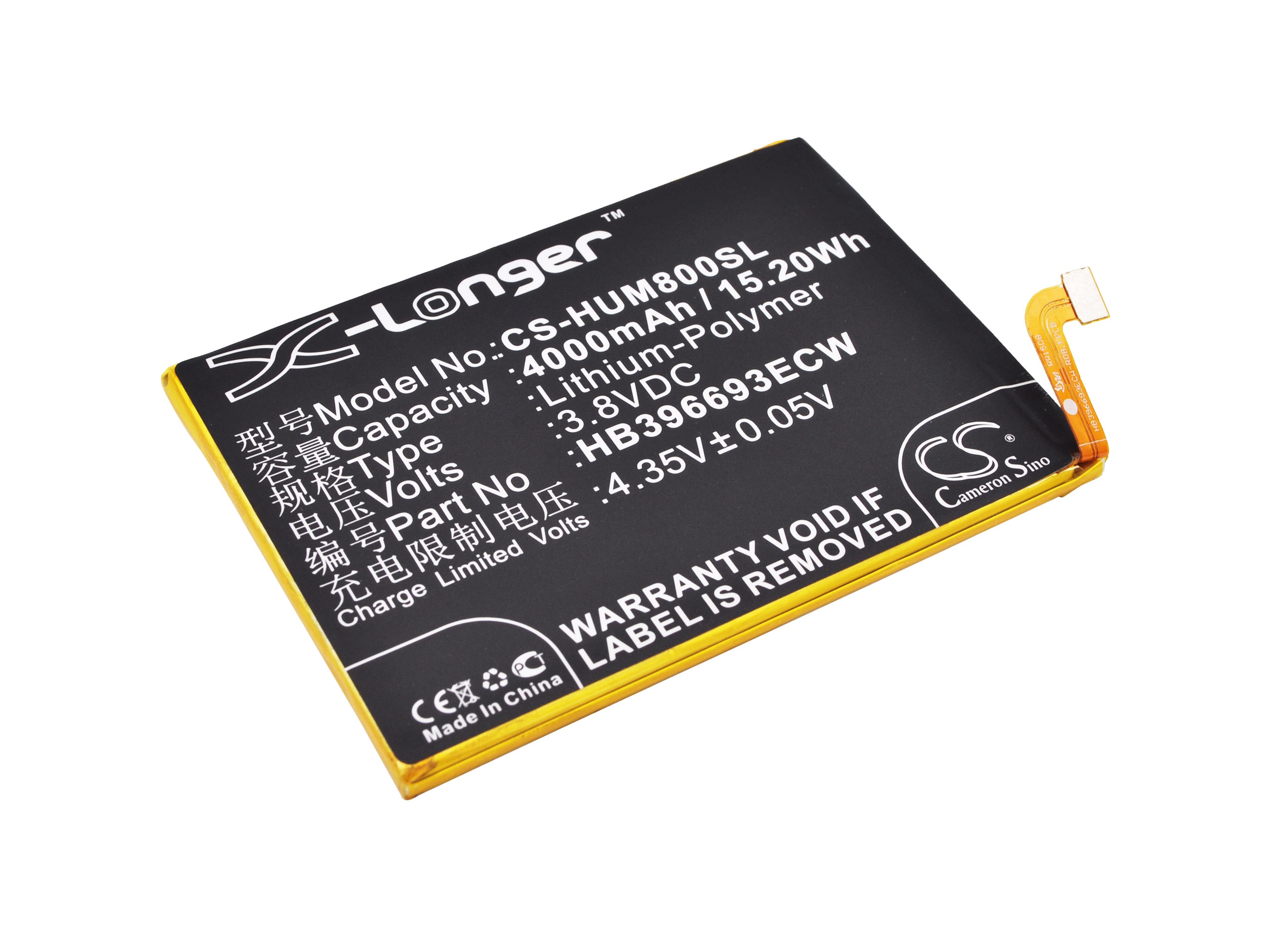 Batteri for SmartPhone, Mobil for Huawei Mate 8, Ascend Mate 8 og andre.