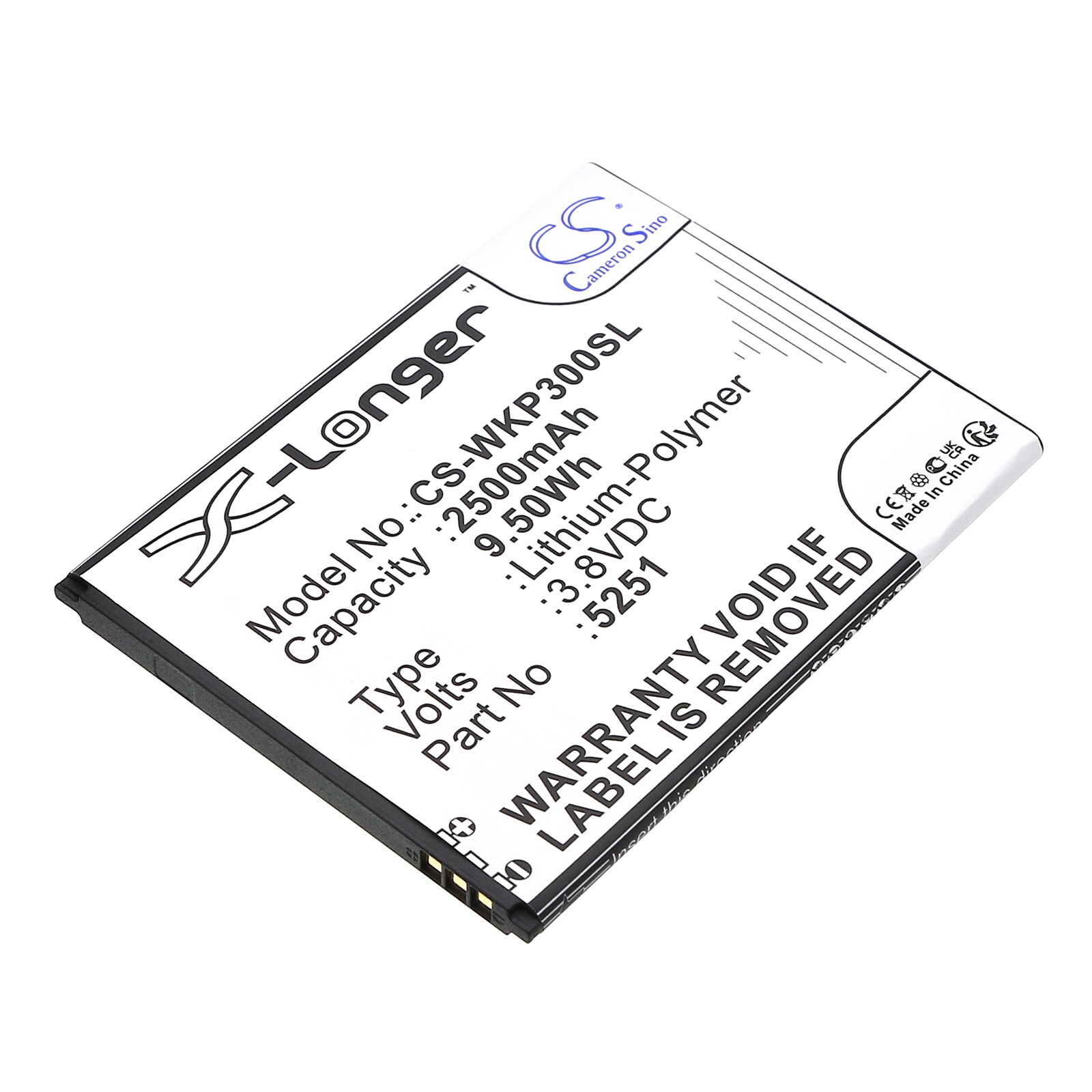 Batteri for SmartPhone, Mobil for Wiko Pulp 3G, Pulp 4G, Robby og andre.