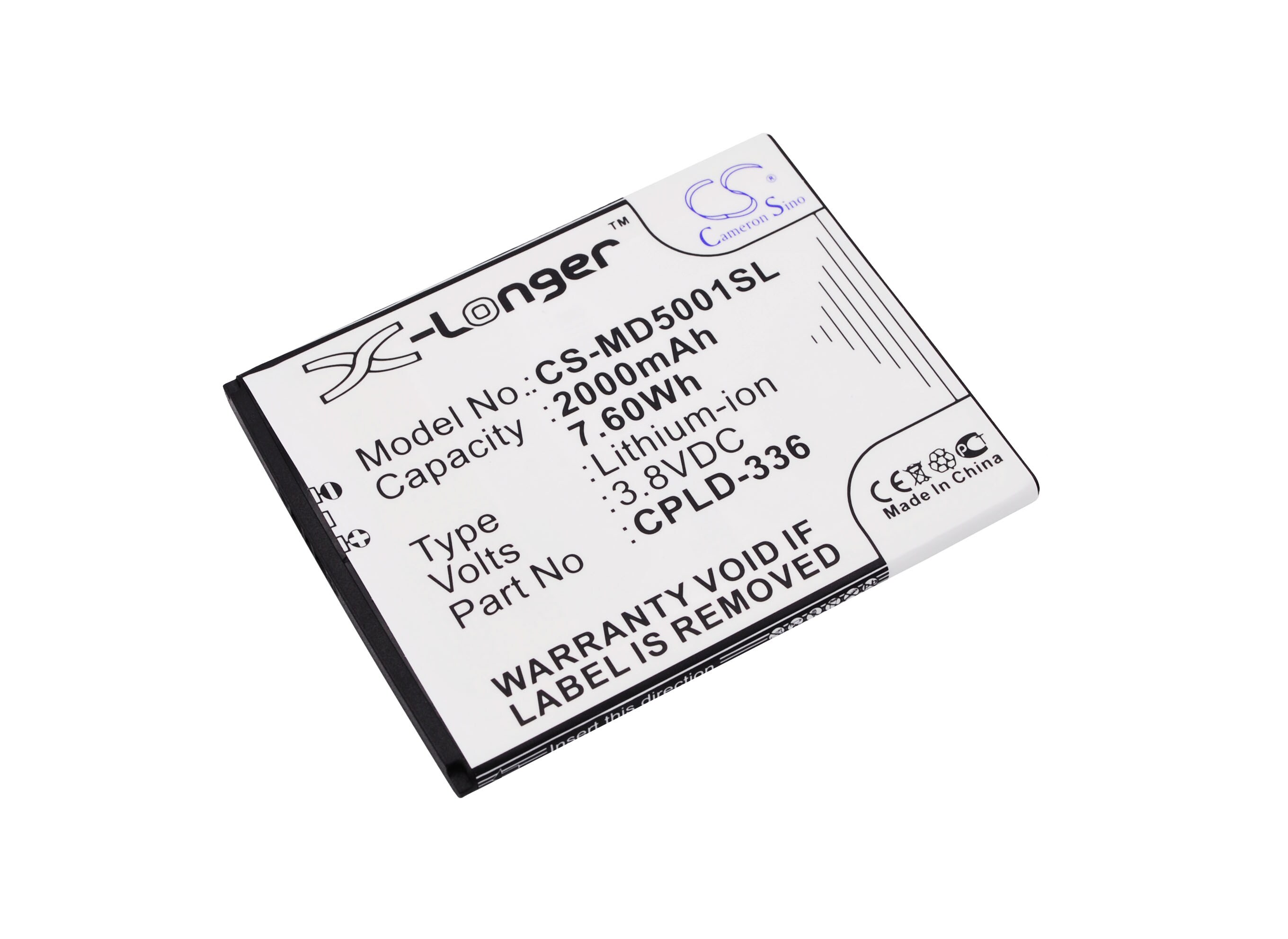 Batteri for SmartPhone, Mobil for Medion Life P5001, MD 98664, Smartphone P5001 og andre.