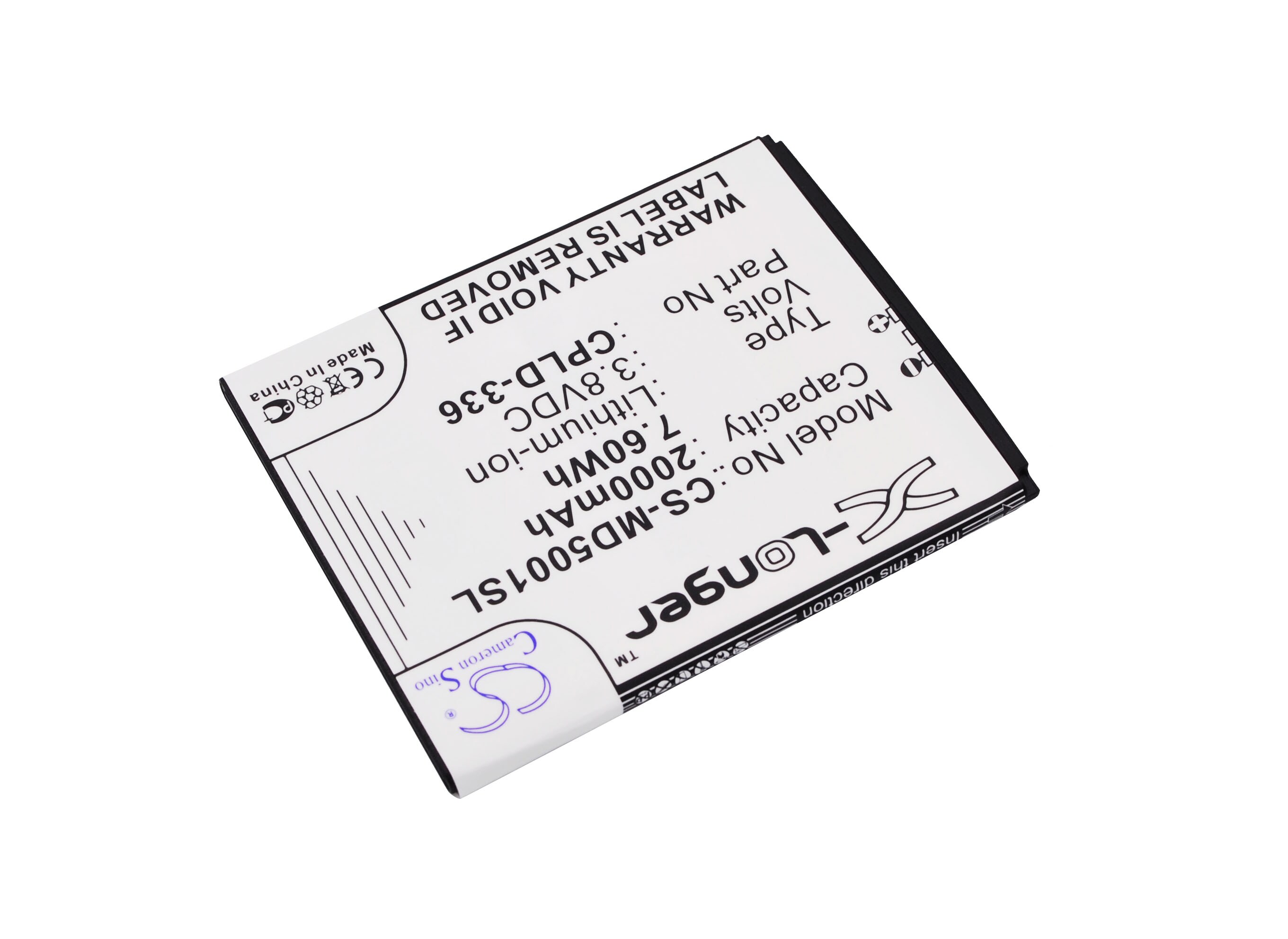 Batteri for SmartPhone, Mobil for Medion Life P5001, MD 98664, Smartphone P5001 og andre.