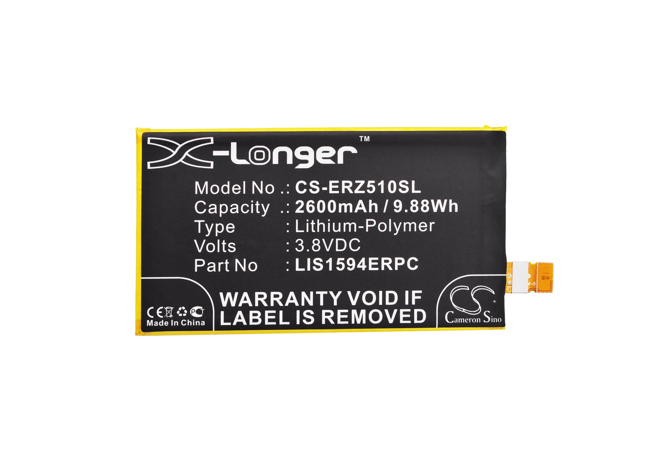 Batteri for SmartPhone, Mobil for Sony Xperia Z5 Compact, E5823, S50 og andre.