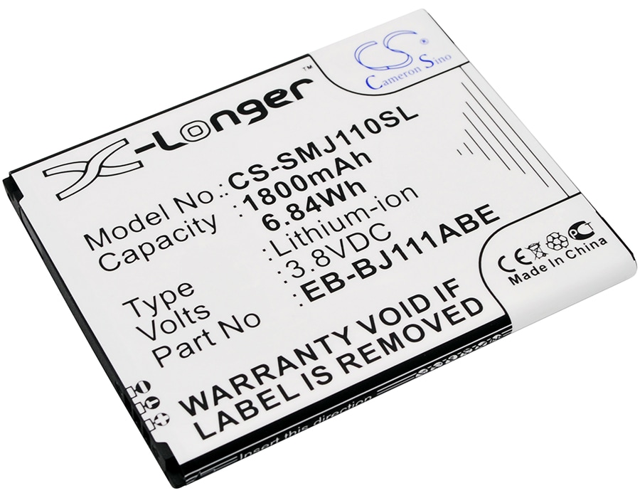 Batteri for SmartPhone, Mobil for Samsung Galaxy J1 Ace VE Duos, SM-J111M/DS og andre.