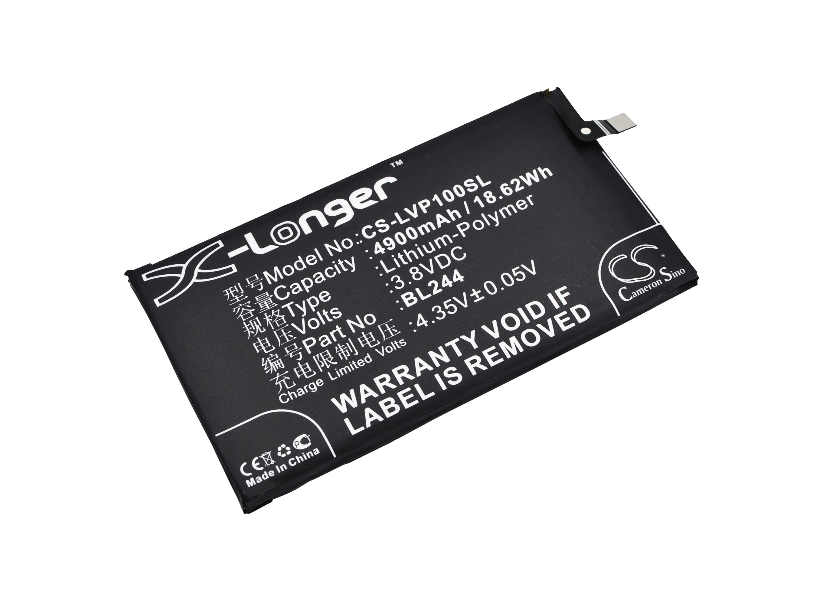 Batteri for SmartPhone, Mobil for Lenovo Vibe P1, P1 Turbo, P1c58 og andre.