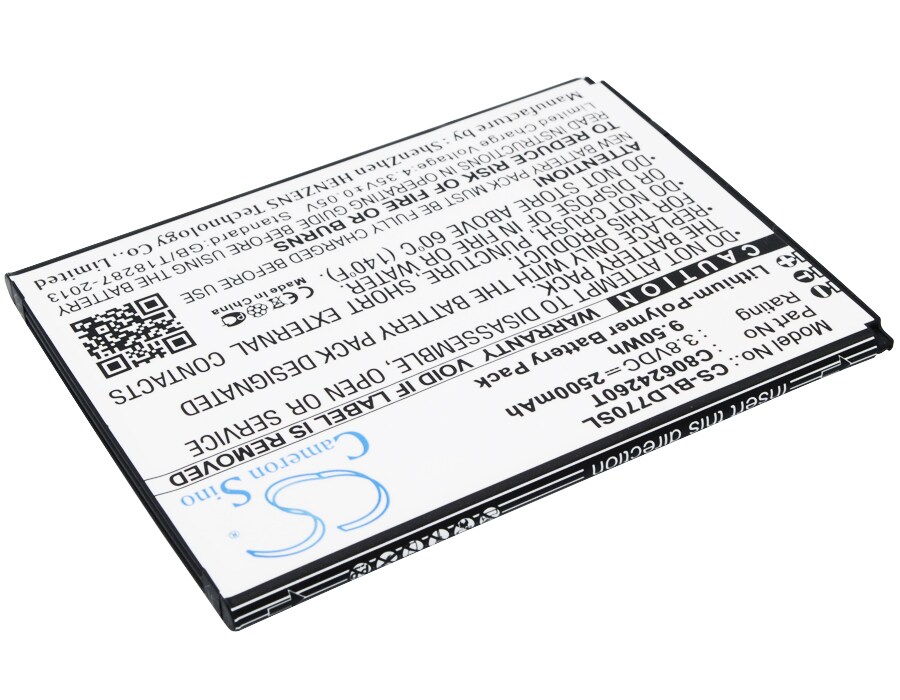 Batteri til smarttelefon, mobil for BLU Studio X Plus, D770U