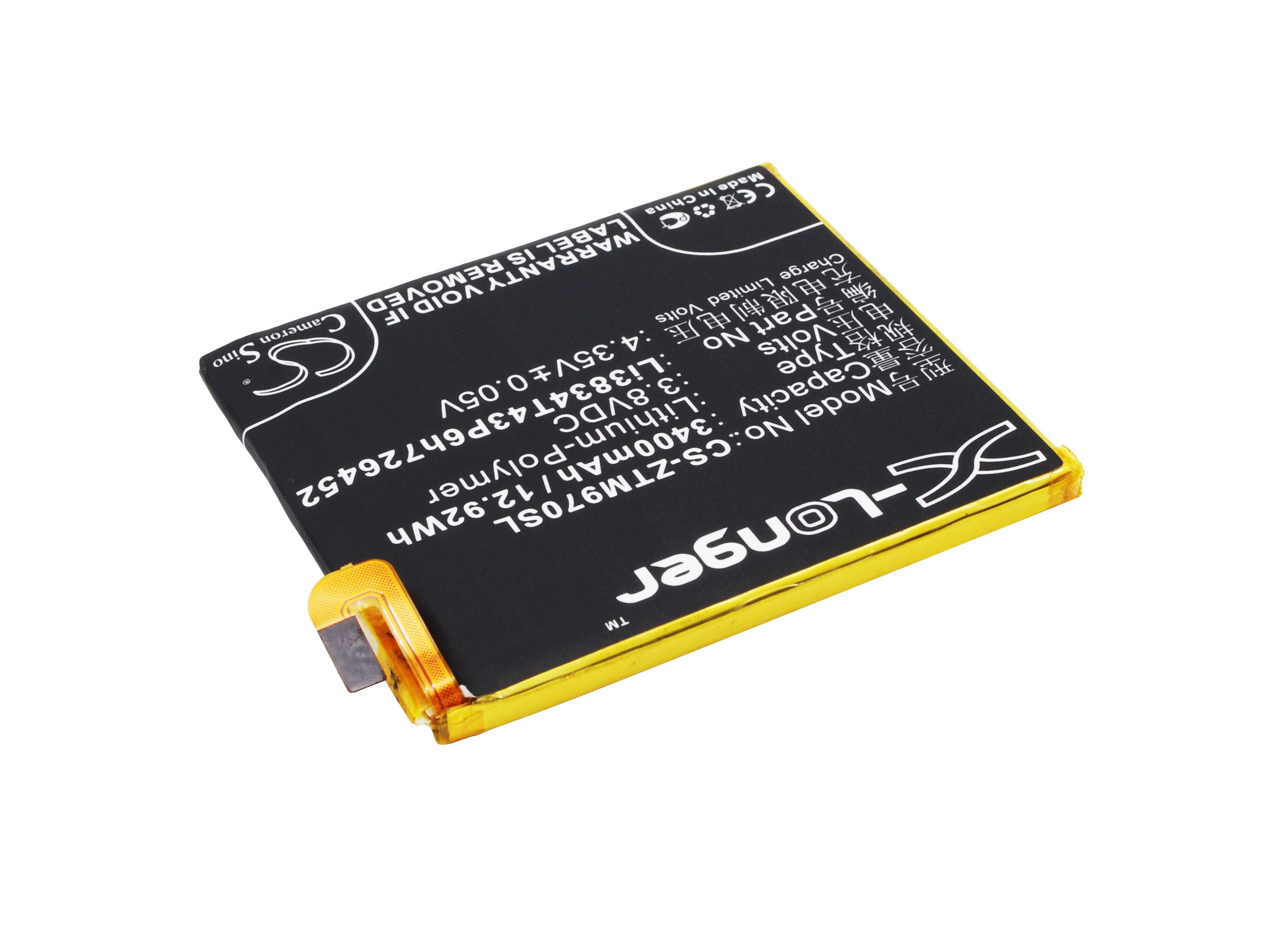 Batteri for SmartPhone, Mobil for ZTE ZMAX, Q509T, Q509T Dual SIM TD-LTE og andre.
