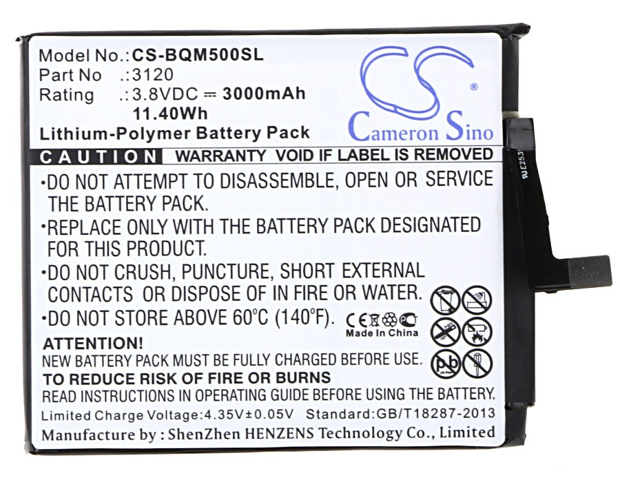 Batteri for SmartPhone, Mobil for BQ Aquaris M5