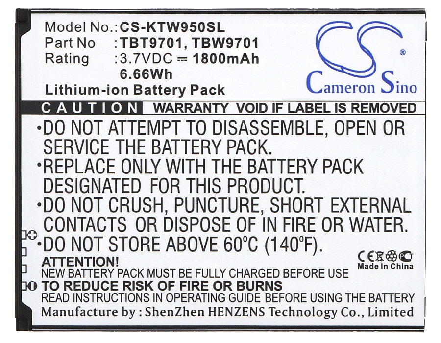 Batteri for SmartPhone, mobil for K-Touch S5, S5T, T810 osv.