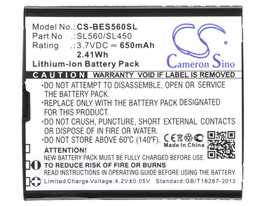 Batteri for SmartPhone, Mobil for Bea-telefon SL560, SL450