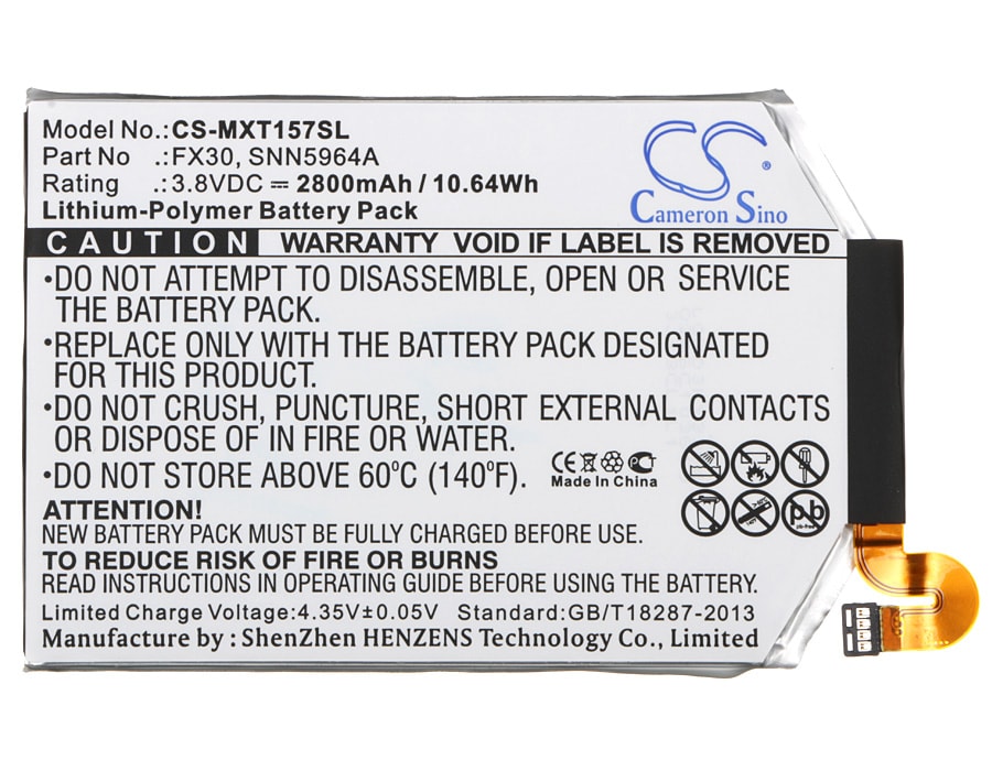 Batteri for SmartPhone, Mobil for Motorola Moto X Style, Moto X Pure Edition og andre.