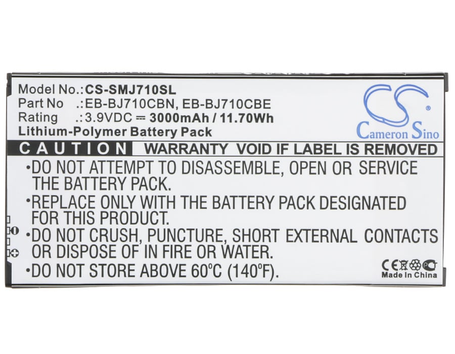 Batteri for SmartPhone, Mobil for Samsung SM-J7109, SM-J7108 og andre.