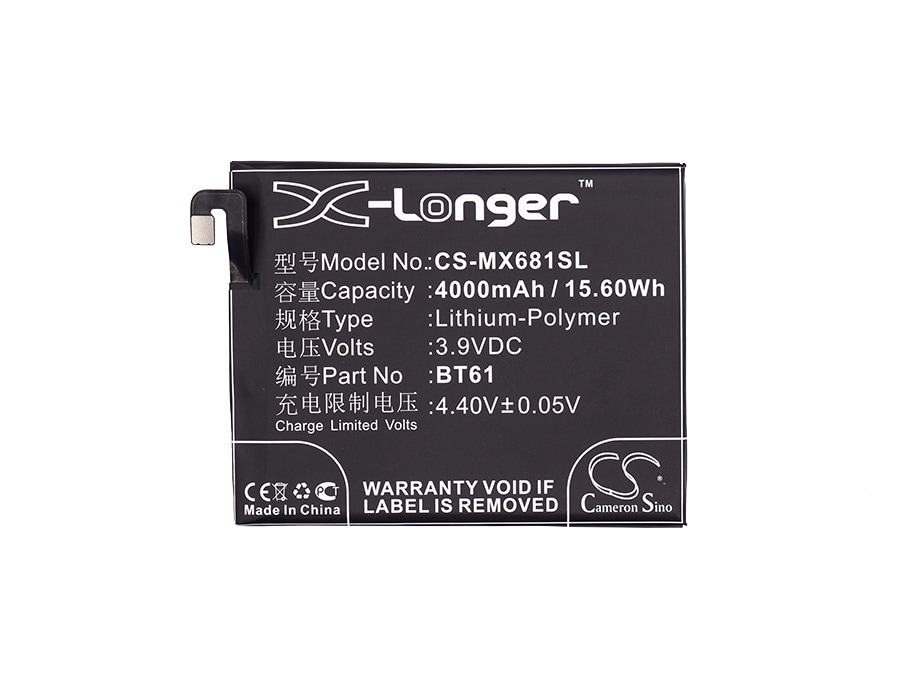 Batteri for SmartPhone, Mobil for MeiZu L681C, L681Q, L681H og andre.