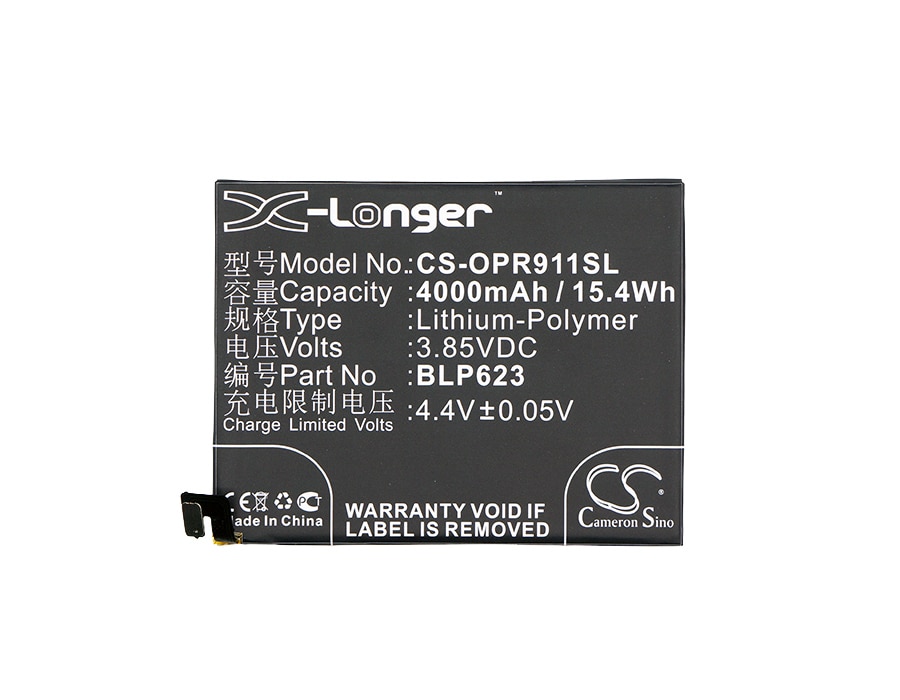 Batteri for SmartPhone, Mobil for OPPO R9s Plus, R9s Plus Dual SIM og andre.