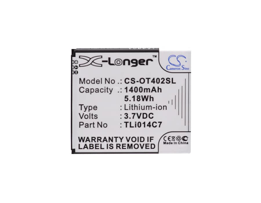 Batteri for SmartPhone, Mobil for Alcatel One Touch Pixi First, OT-4024, OT-4024D og andre.