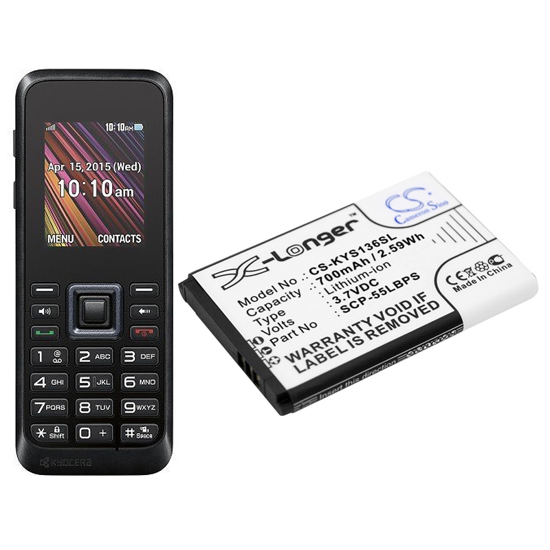 Batteri for SmartPhone, Mobil for Kyocera JAX S1360, S1360 JAX, Rally S1370 og andre.