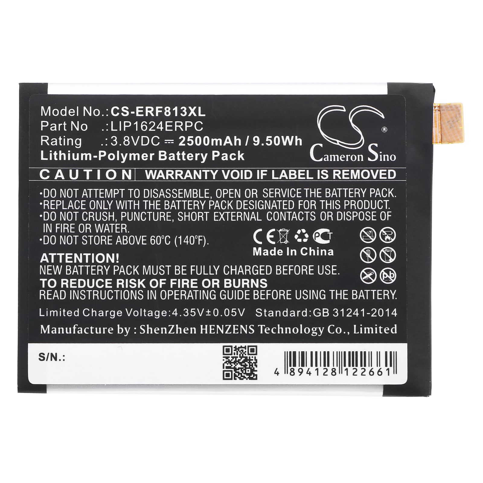 Batteri for SmartPhone, Mobil for Sony Xperia X Performance, F8131 og andre.