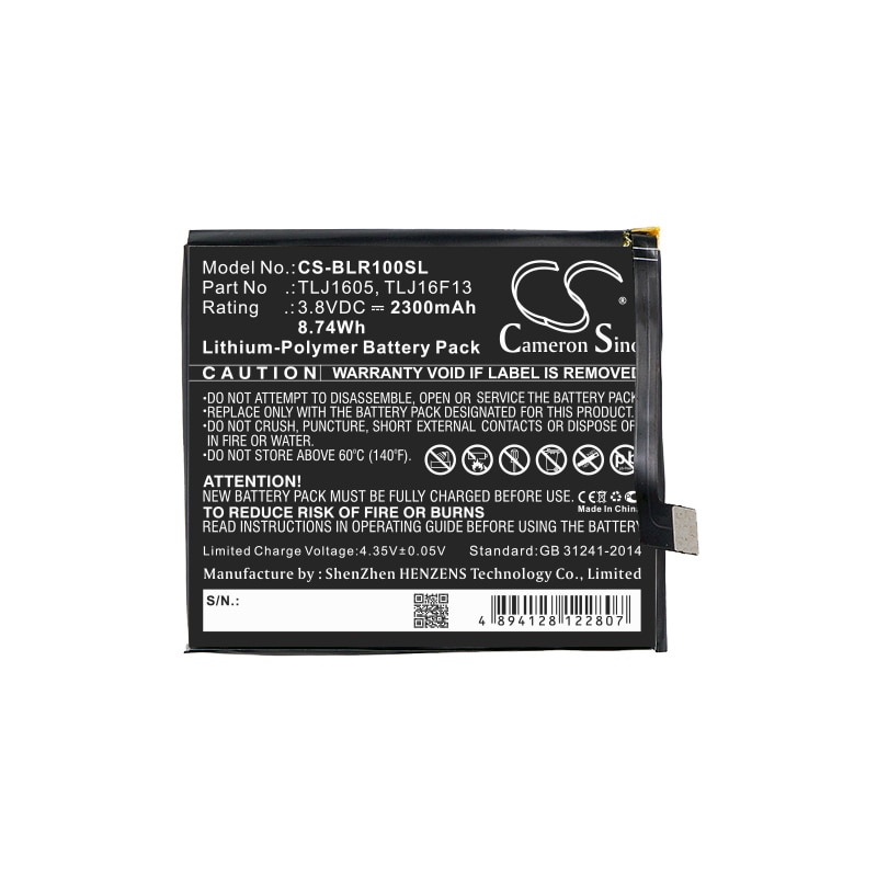 Batteri for SmartPhone, Mobil for BLU R1 HD, R0030UU, Studio Touch etc.