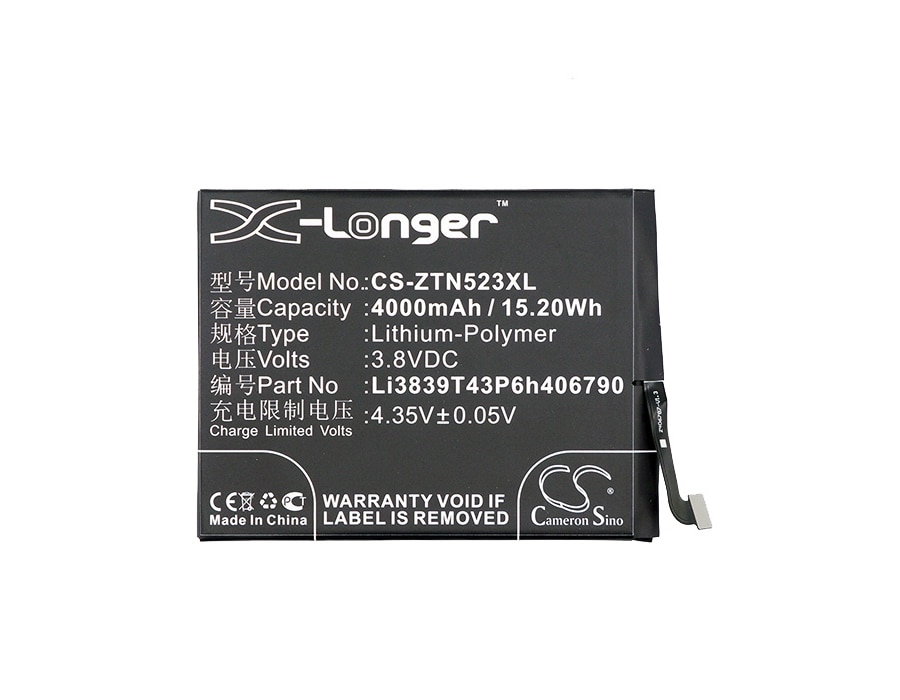 Batteri for smarttelefon, mobil for Nubia Z11 Max, NX523, NX523J