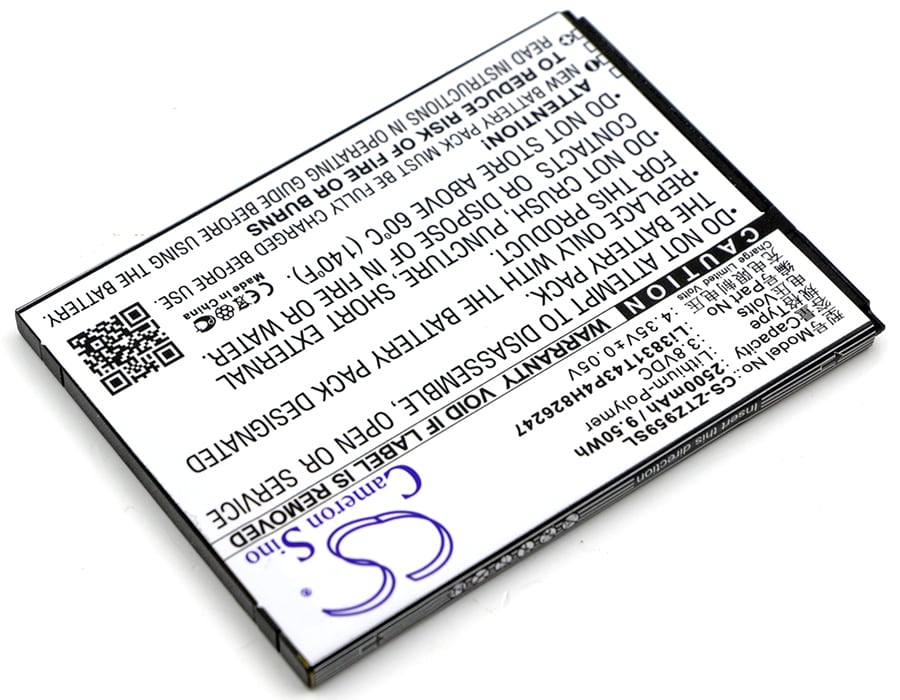 Batteri for SmartPhone, Mobil for ZTE GRAND X 3, Grand X 3 LTE, Z959 og andre.