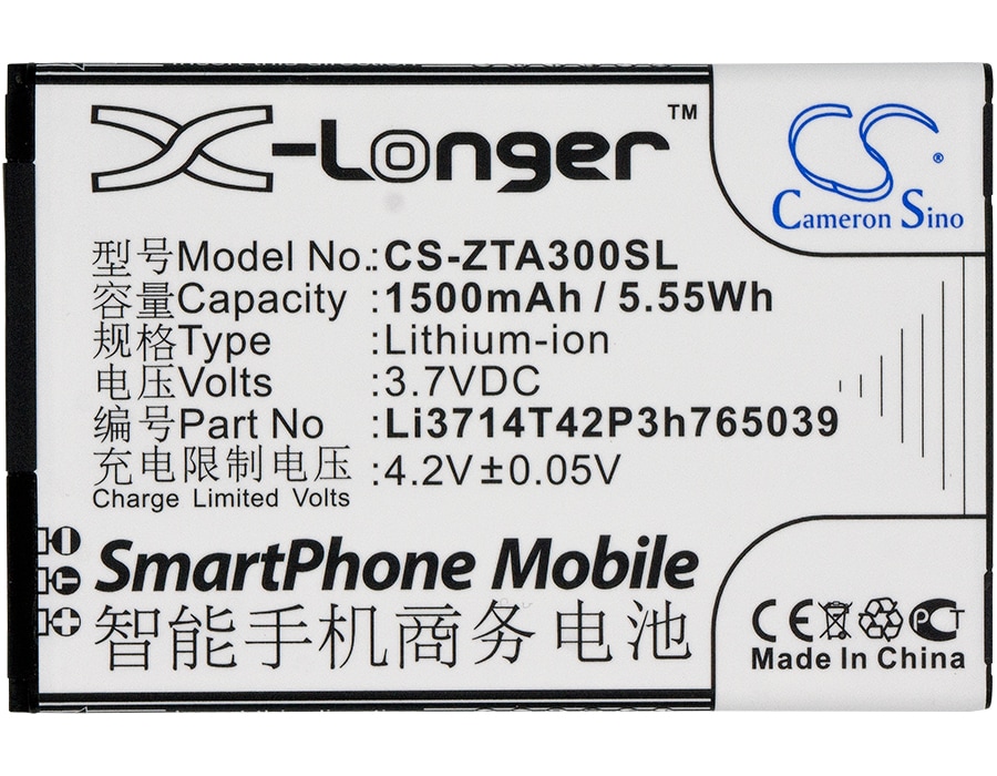 Batteri for SmartPhone, Mobil for ZTE Blade A3, Blade A5, T220 og andre.