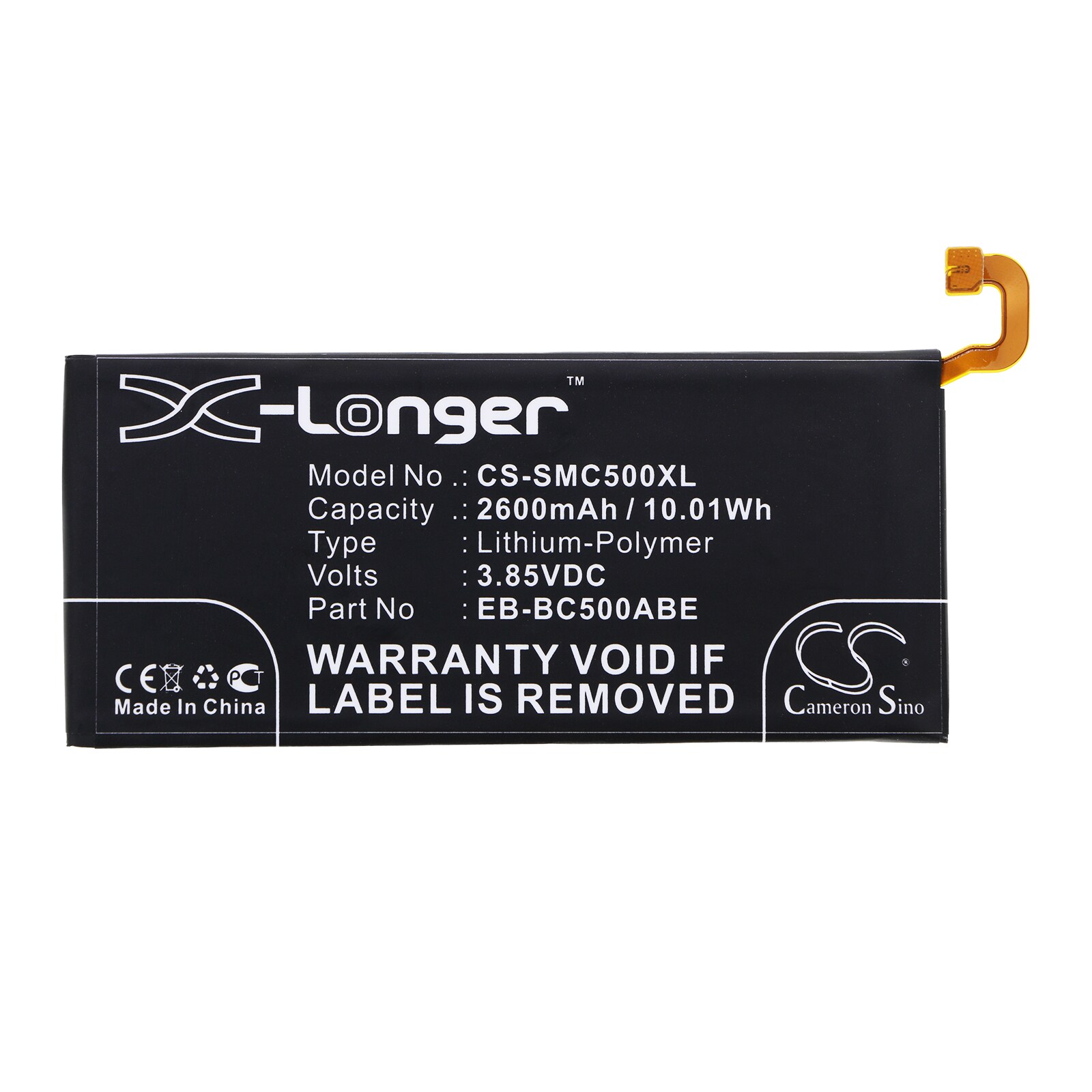Batteri for SmartPhone, Mobil for Samsung Galaxy C5, Galaxy C5 Duos TD-LTE, SM-C5000 og andre.