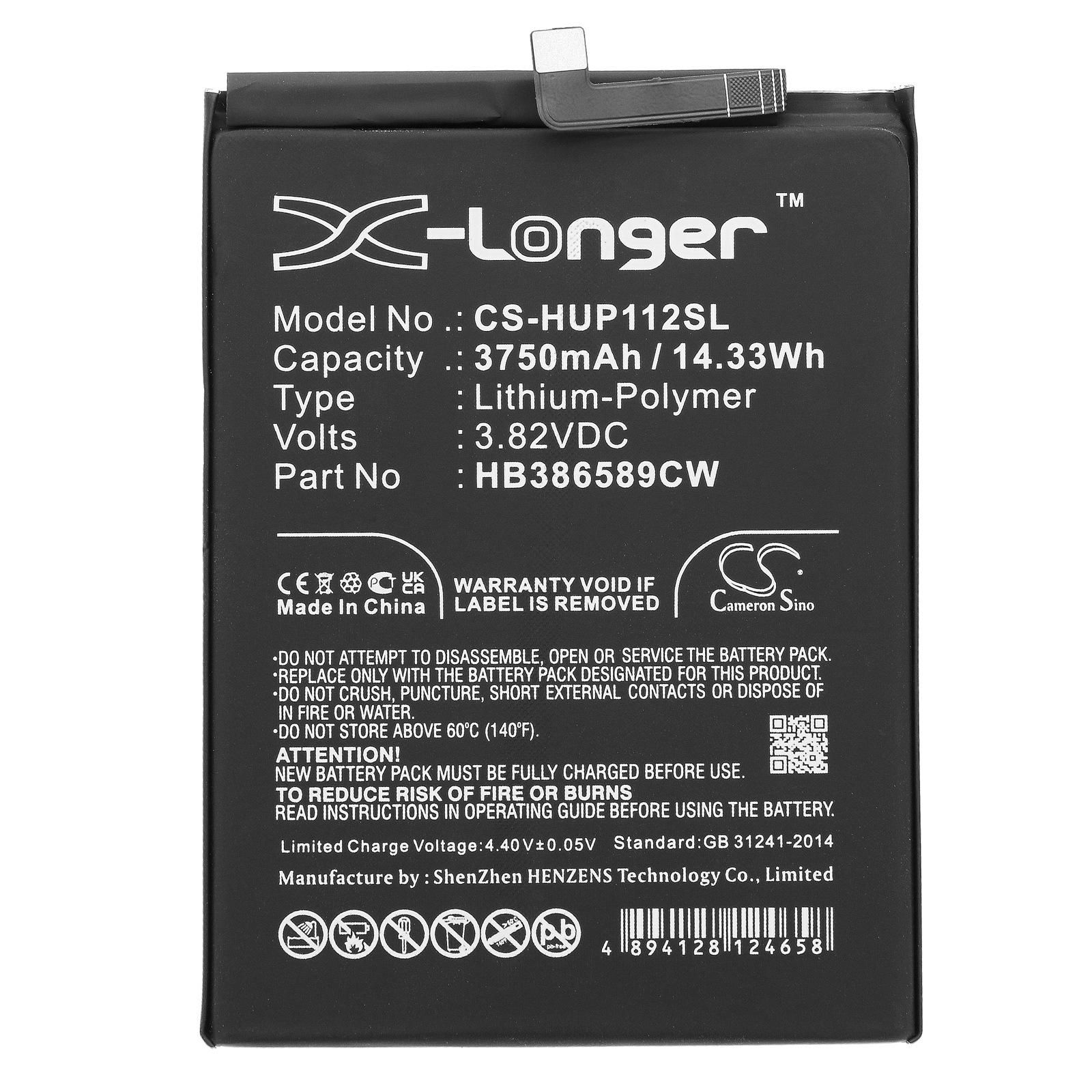 Batteri for SmartPhone, Mobil for Huawei P10 Plus, P10 Plus Premium Edition og andre.