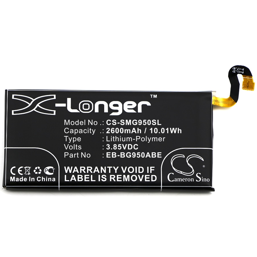 Batteri for SmartPhone, Mobil for Samsung Galaxy S8, SM-G950U1, SM-G950F og andre.