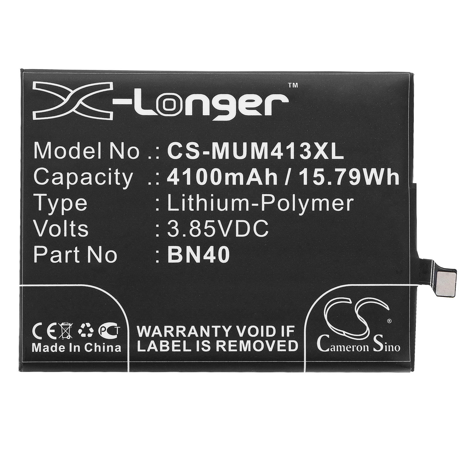 Batteri for SmartPhone, mobil for Hongmi 4 Premium Edition, 4X Premium Edition osv.