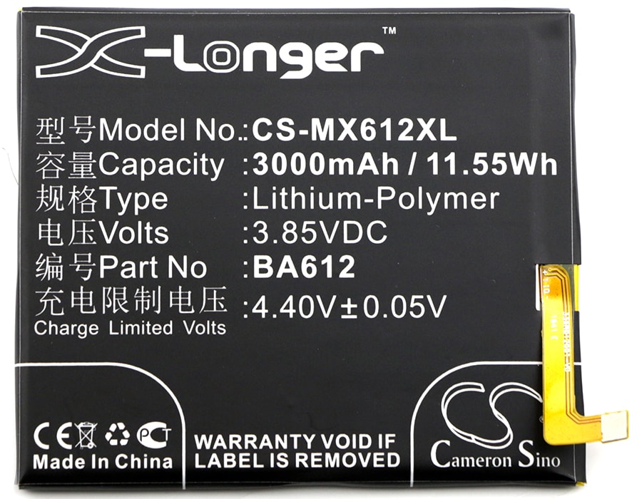 Batteri for SmartPhone, Mobil for Meizu M5s, M5s Dual SIM, M5s Dual SIM TD-LTE og andre.