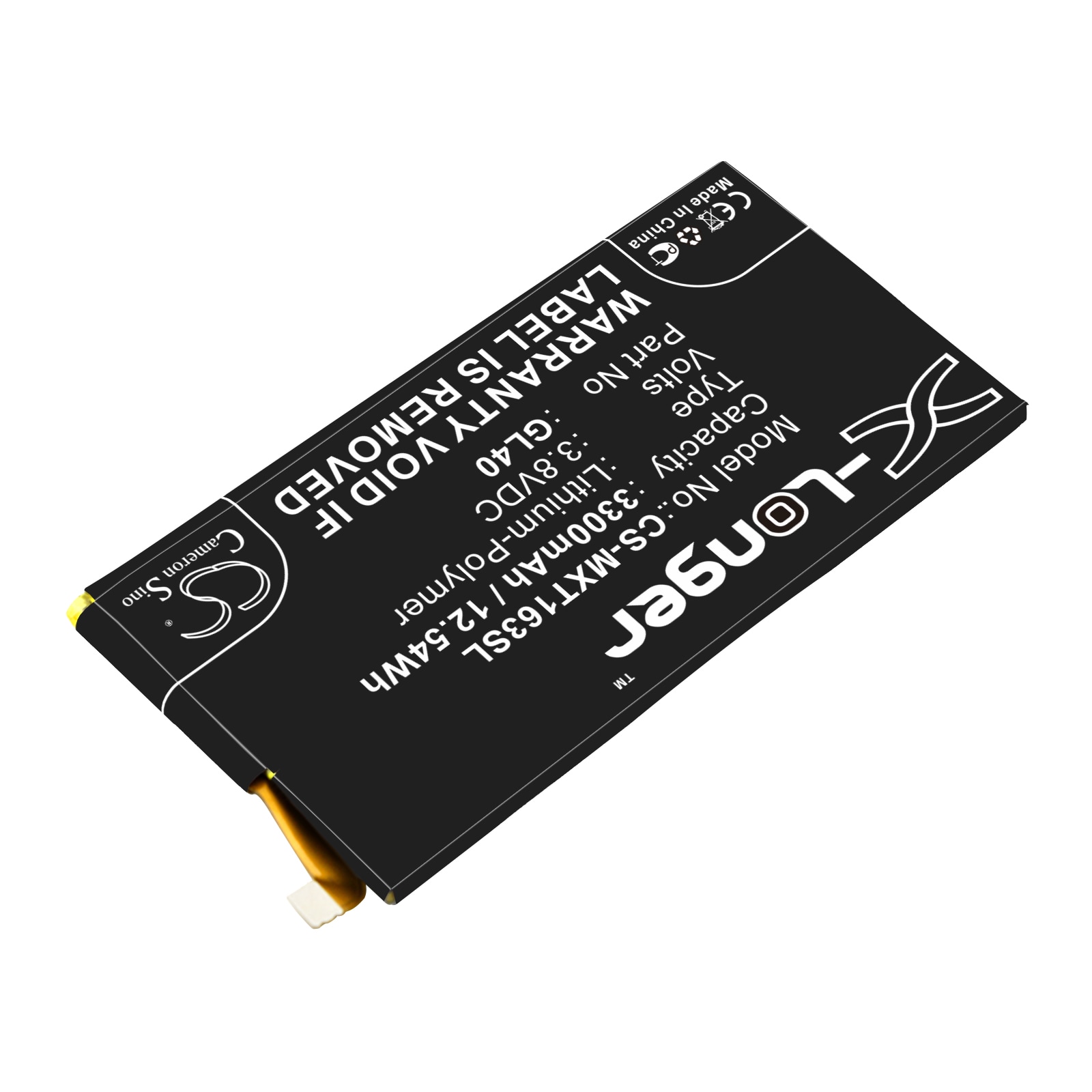 Batteri for SmartPhone, Mobil for Motorola Moto Z Play, Moto Z Play Droid, XT1635 og andre.