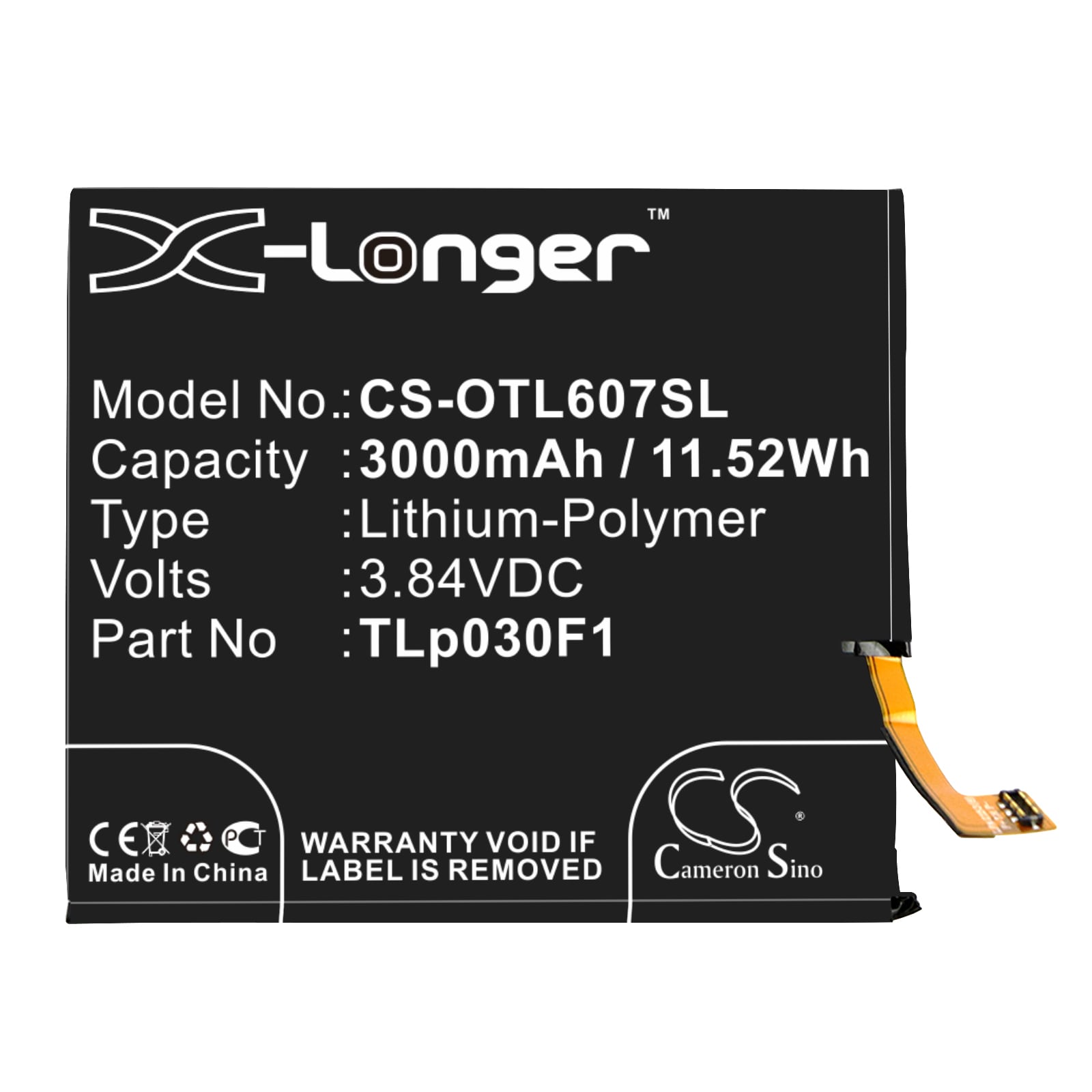 Batteri for SmartPhone, Mobil for Vodafone Smart Platinum 7, VFD 900