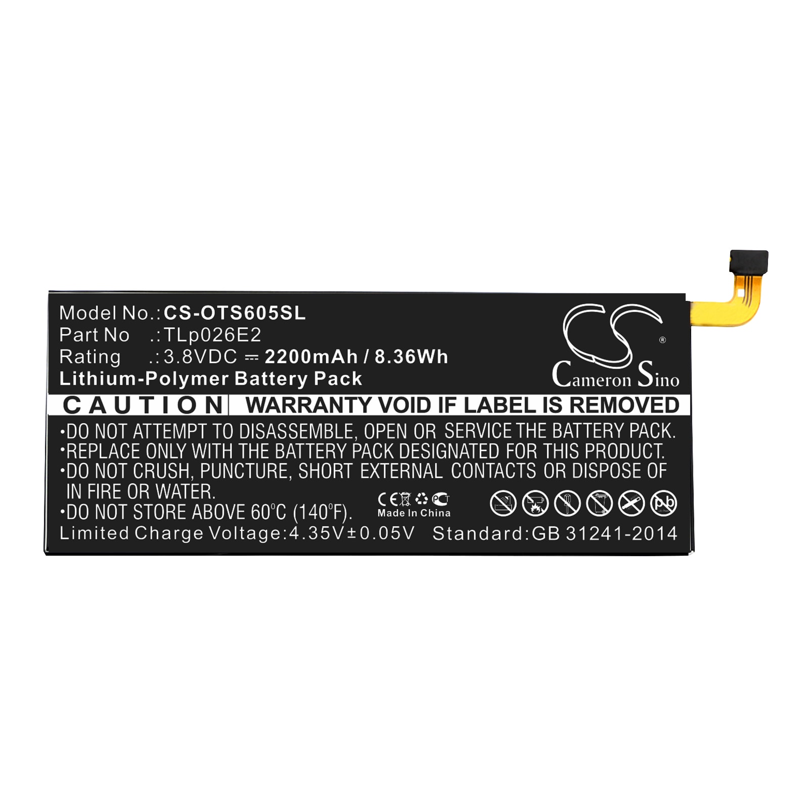 Batteri for SmartPhone, Mobil for Alcatel One Touch Idol 4, OT-6055H og andre.