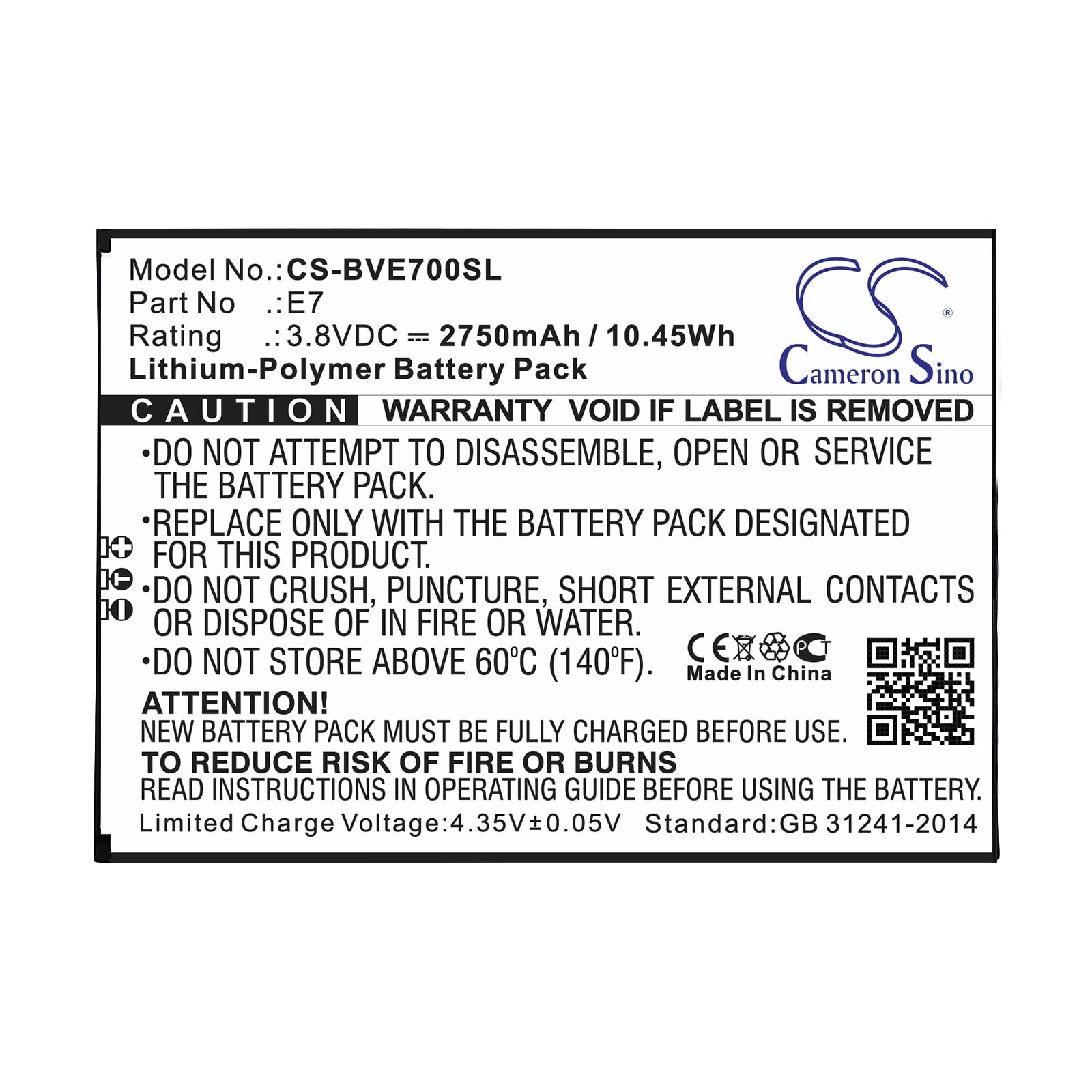 Batteri for SmartPhone, Mobil for Blackview E7