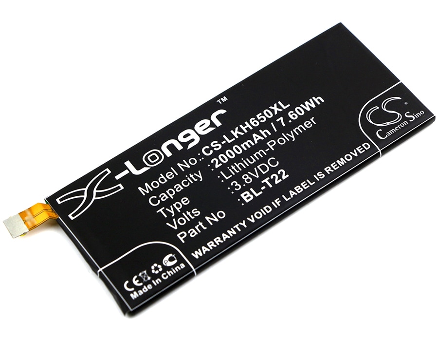 Batteri for SmartPhone, Mobil for LG H650, H650AR, H650K og andre.