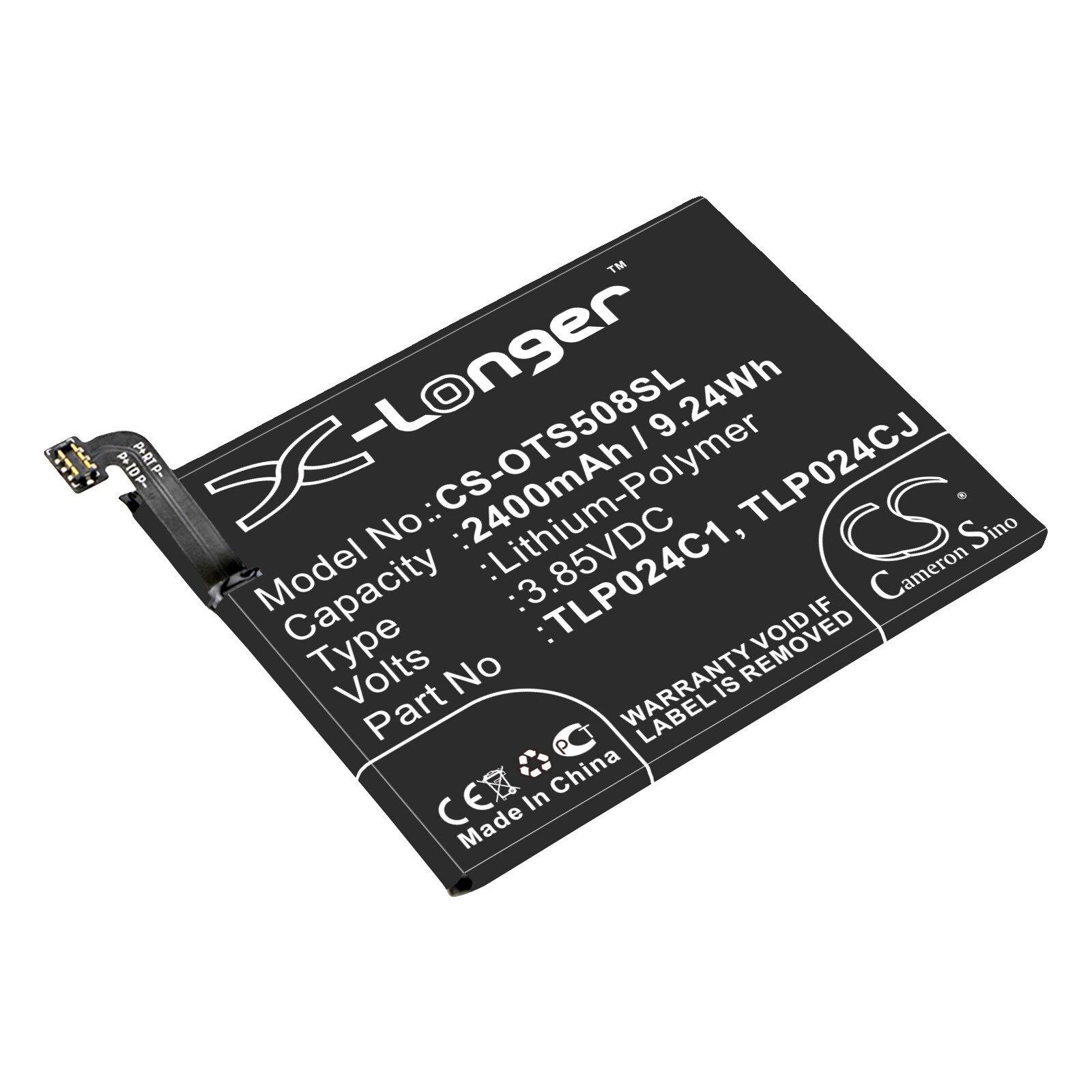 Batteri for SmartPhone, Mobil for Vodafone Smart N8, VFD-610, Smart N9 Lite og andre.