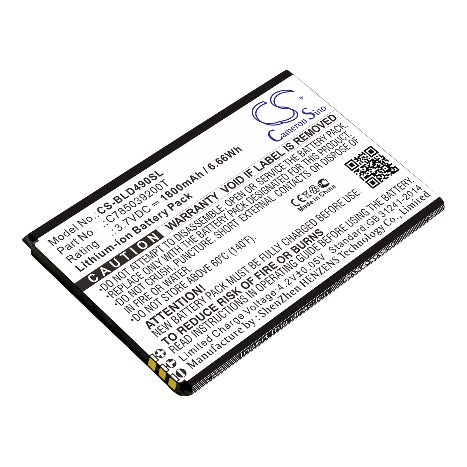 Batteri for smarttelefon, mobil for BLU Dash G, D490L, D490U osv.