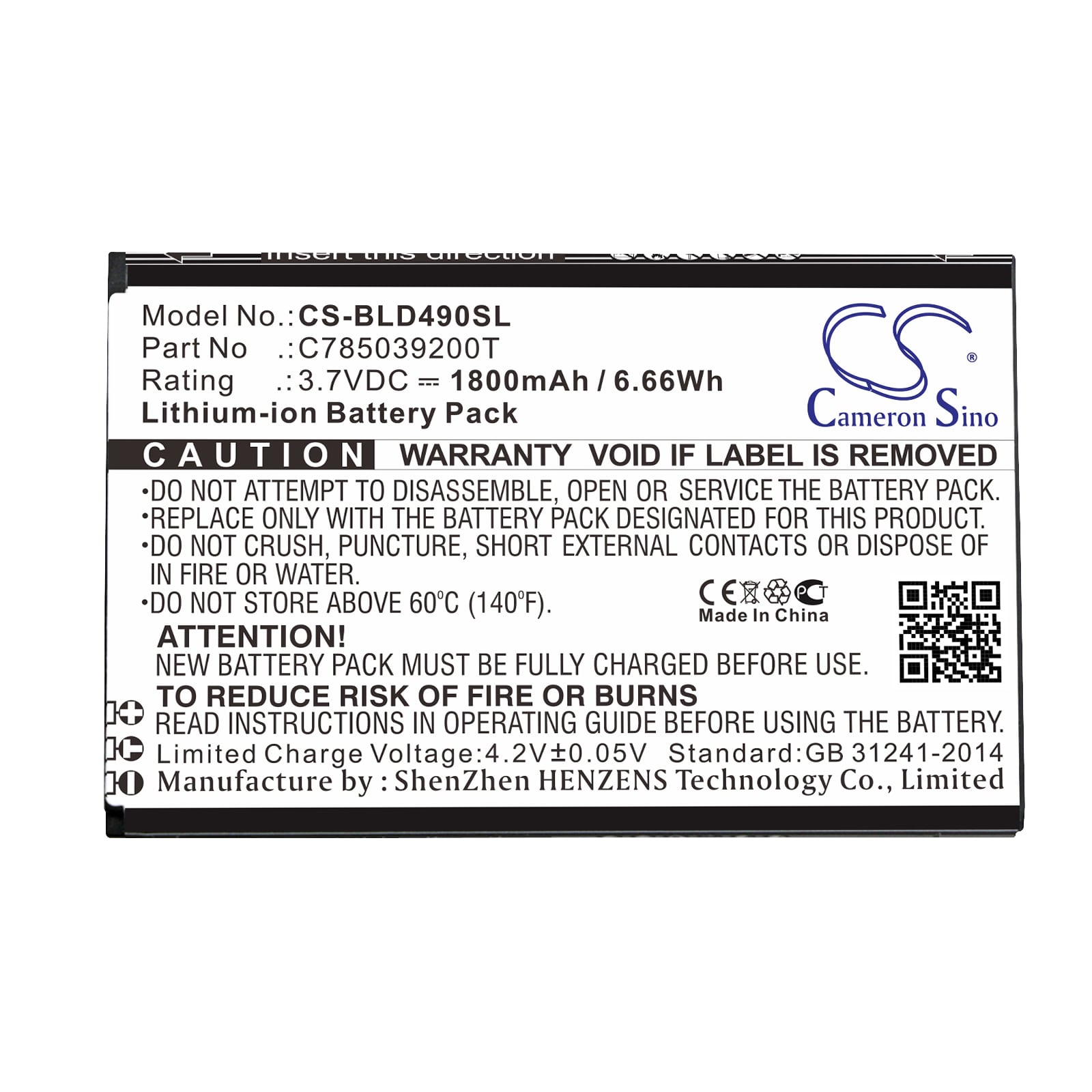 Batteri for smarttelefon, mobil for BLU Dash G, D490L, D490U osv.