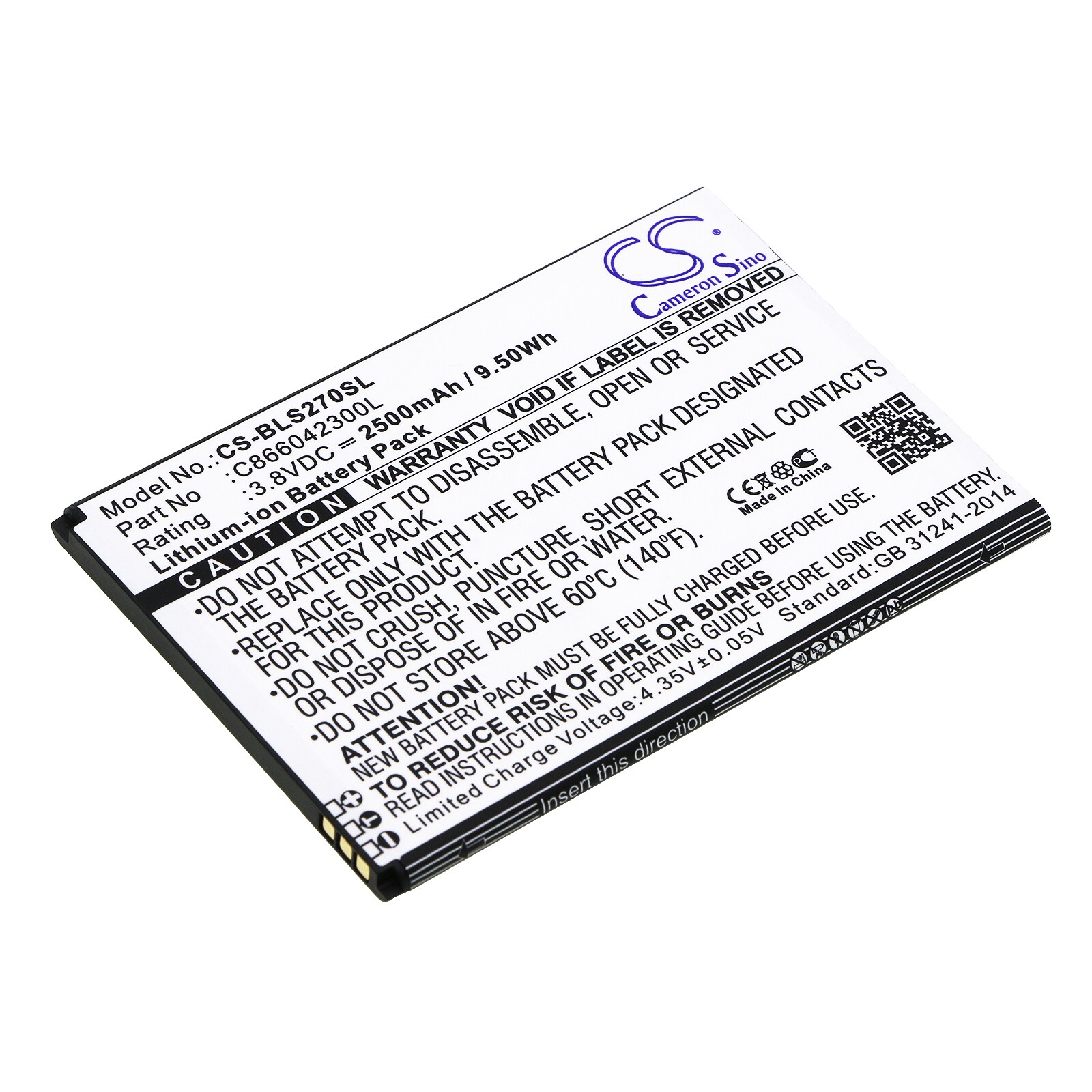 Batteri til smarttelefon, mobil for BLU Studio C 8.8, S270Q