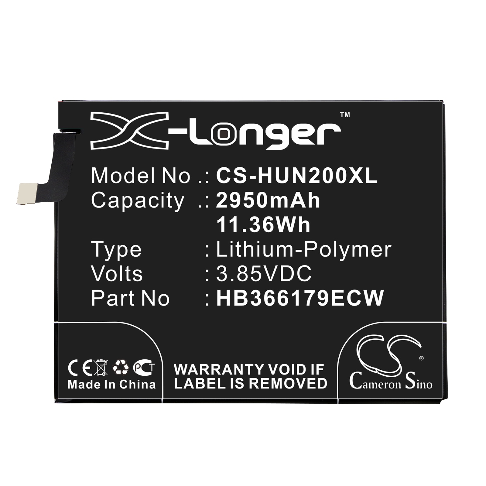Batteri for SmartPhone, Mobil for Huawei Nova 2, Nova 2 Dual SIM, PIC-TL00 og andre.