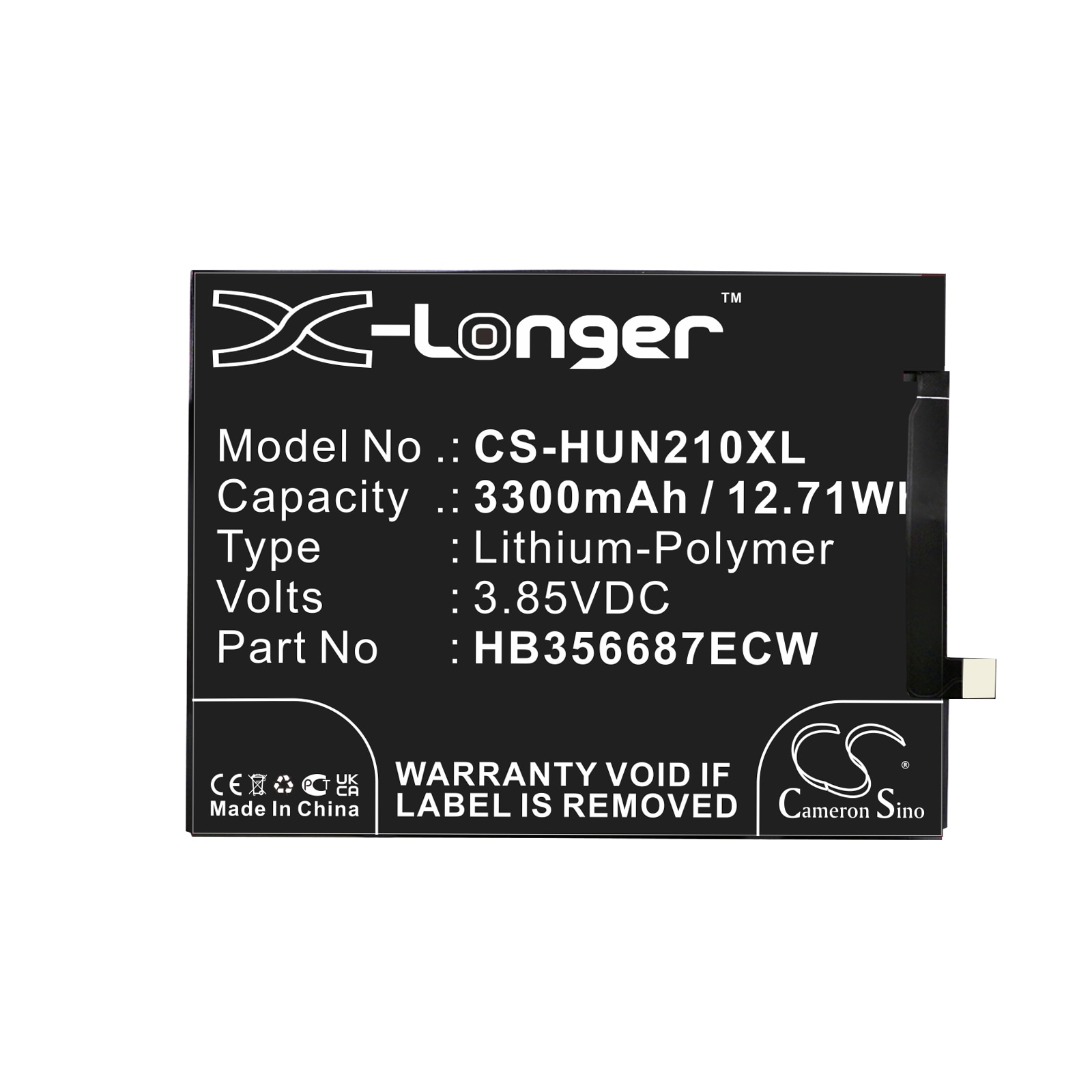 Batteri for SmartPhone, Mobil for Huawei Nova 2 Plus, Nova 2 Plus Dual SIM, BAC-AL00 og andre.