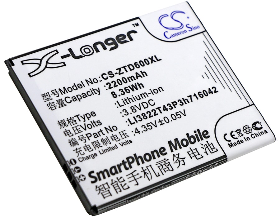 Batteri for smarttelefon, mobil for ZTE Blade D6, Blade D6 Dual SIM