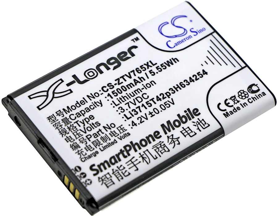 Batteri for SmartPhone, Mobil for ZTE Blade G, V765M, Leo Q1 og andre.